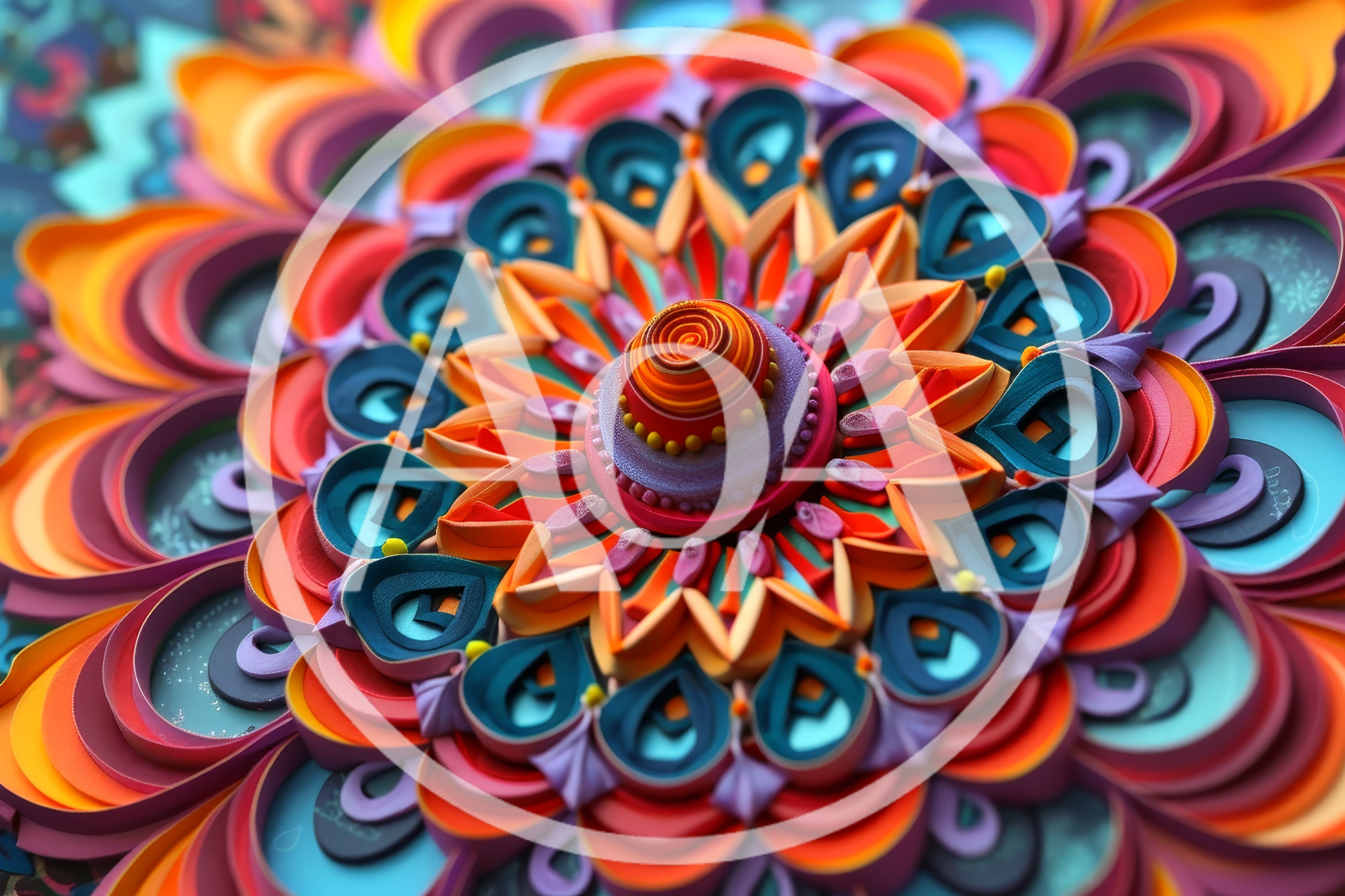Intricate Paper Quilling Mandala Art Design