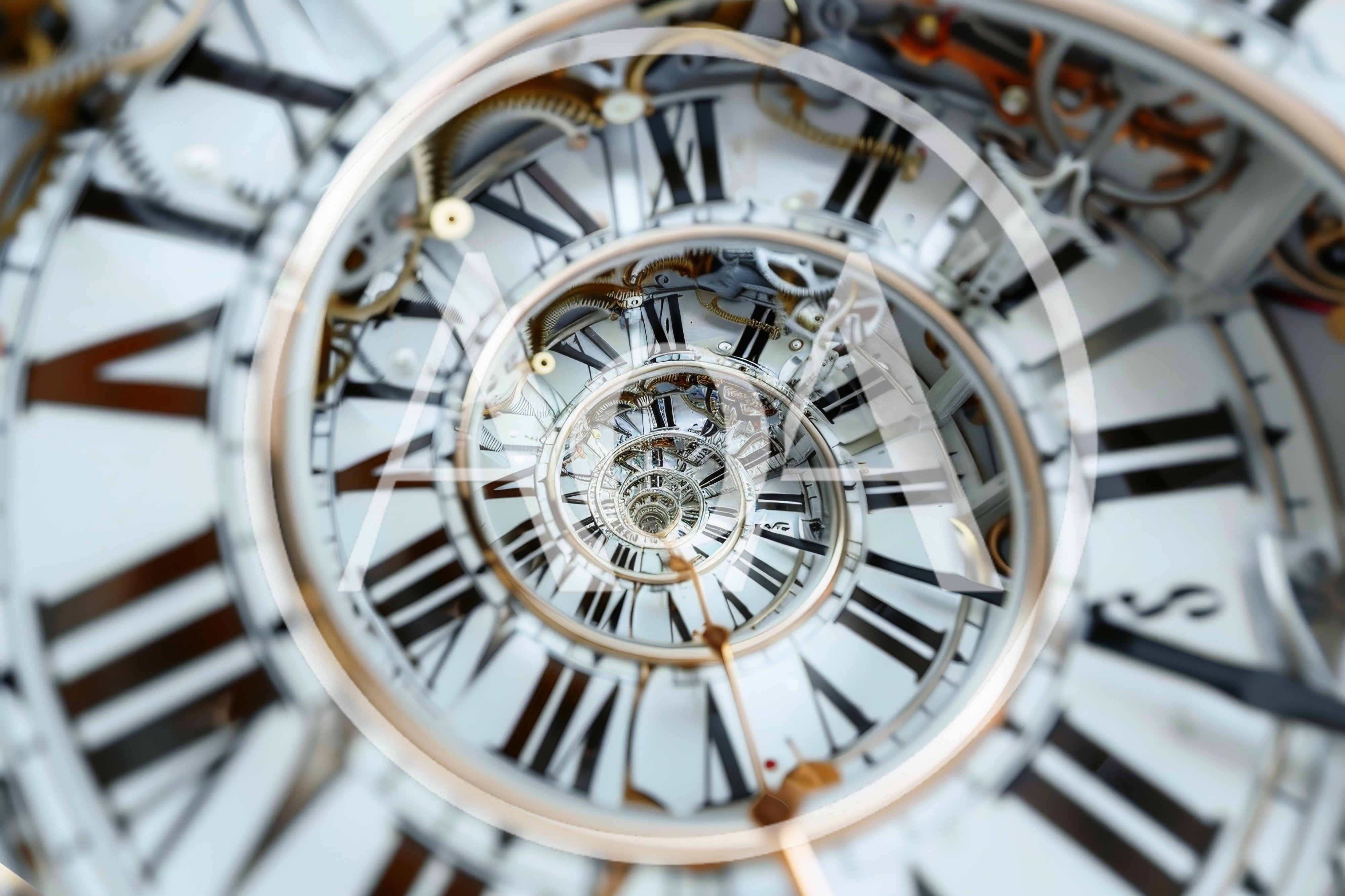 Surreal Droste Effect Clock Face Spiral