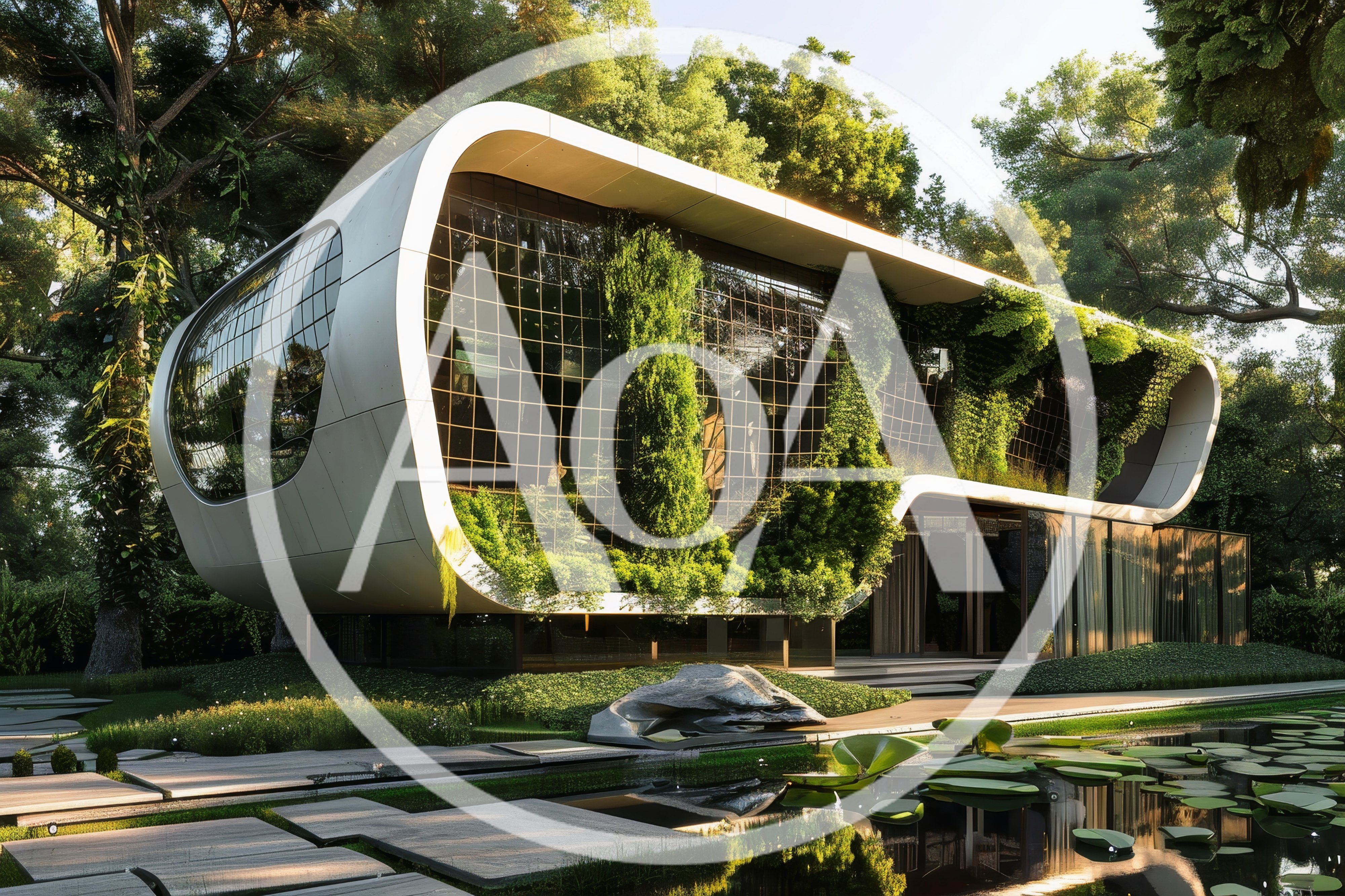 Modern Futuristic Eco-Friendly Villa Surrounded By Lush Forest