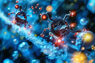 Nanobots Repairing Damaged Biological Cellular Structures
