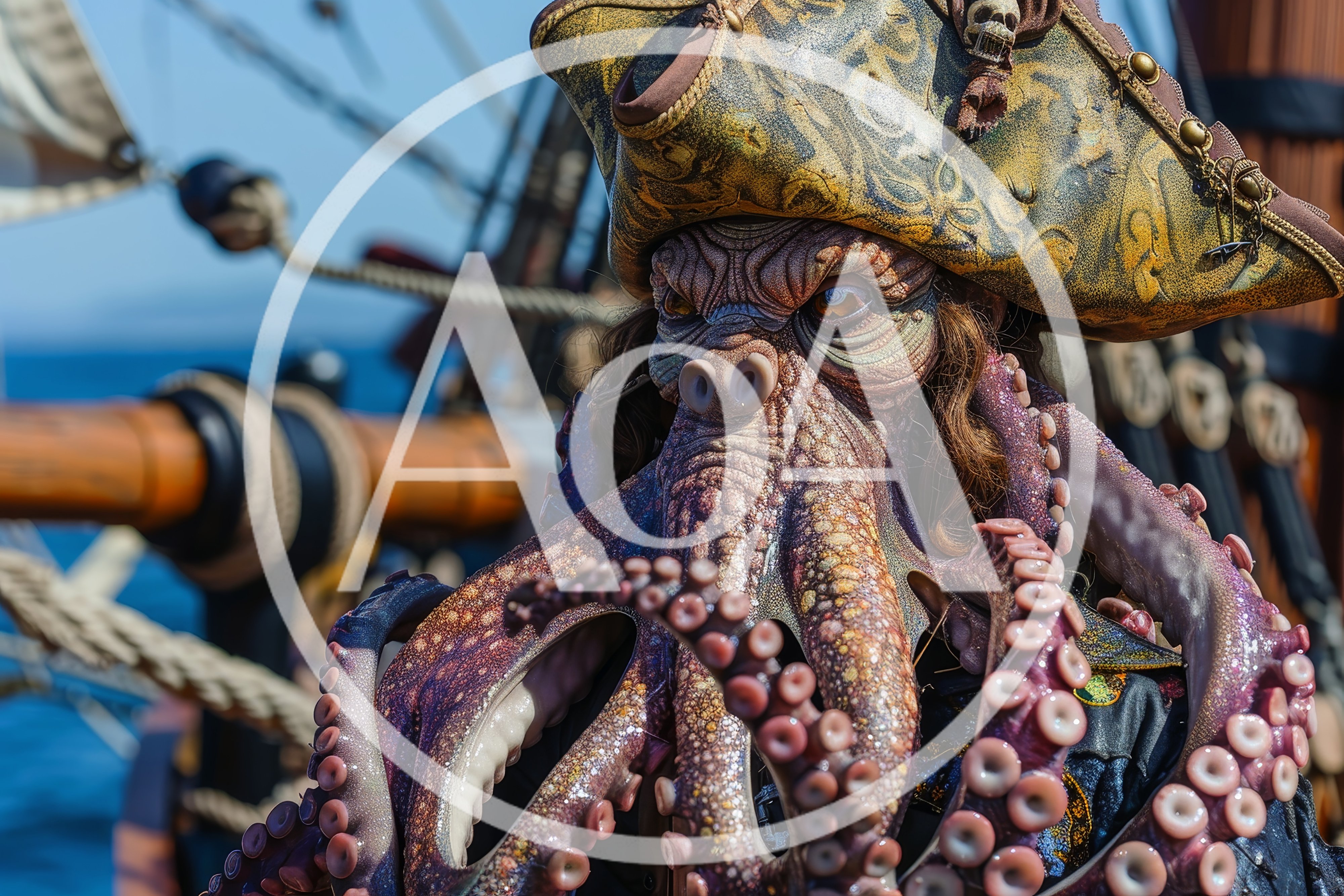 Close Up Of A Davy Jones Inspired Pirate Character