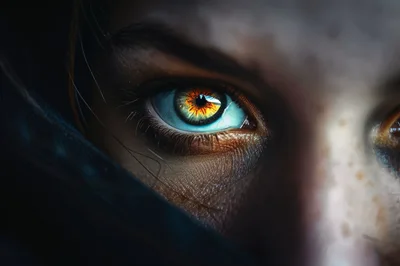 Extreme Close Up Of A Human Eye