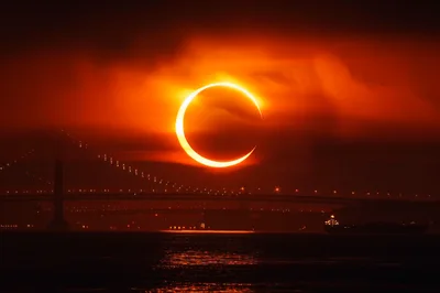 Solar Eclipse Over The San Francisco Bay Bridge