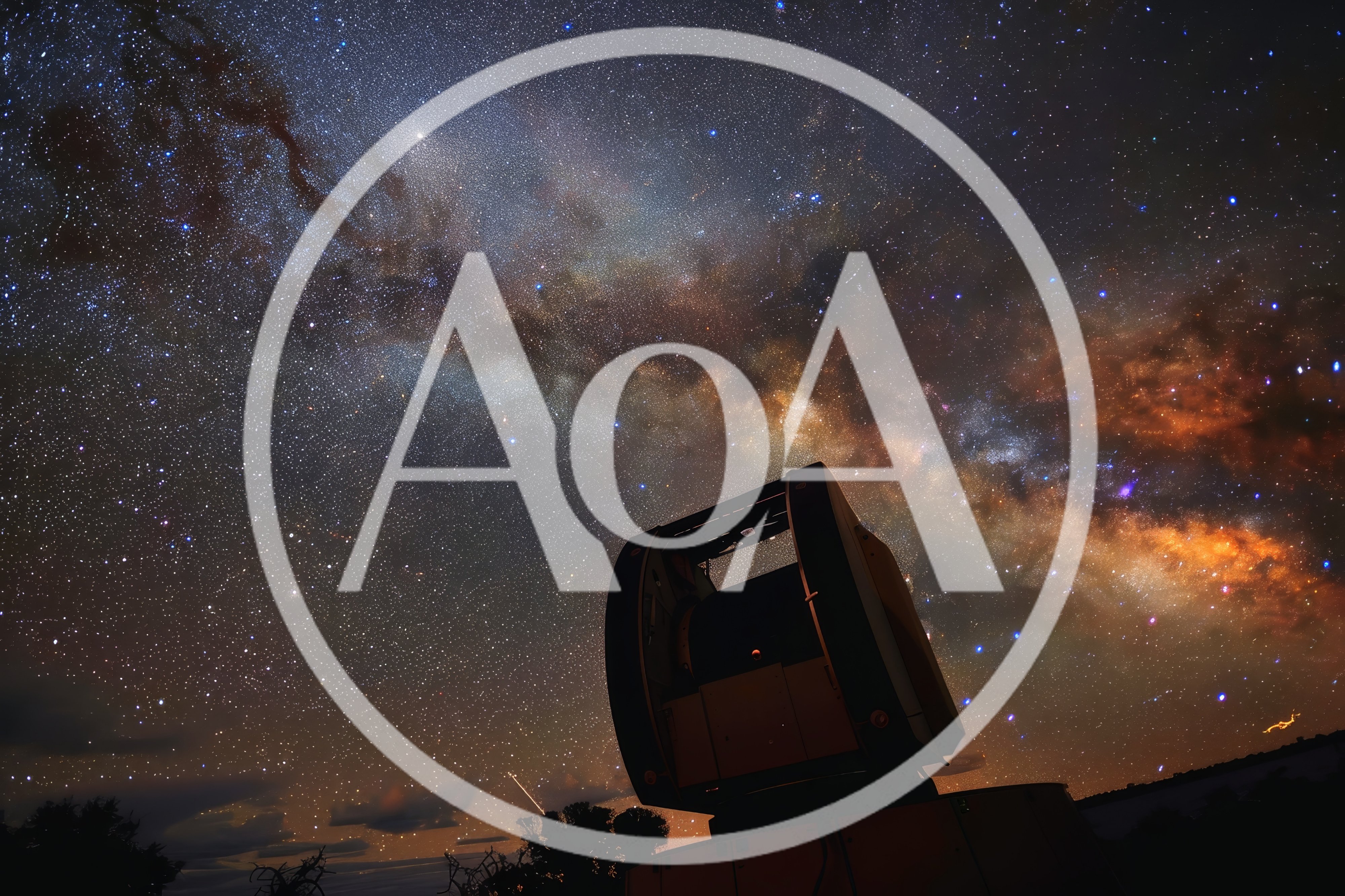 Astronomical Telescope Observing The Milky Way Galaxy