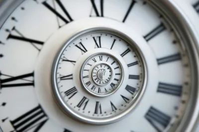 Surreal Droste Effect Clock Face Spiral