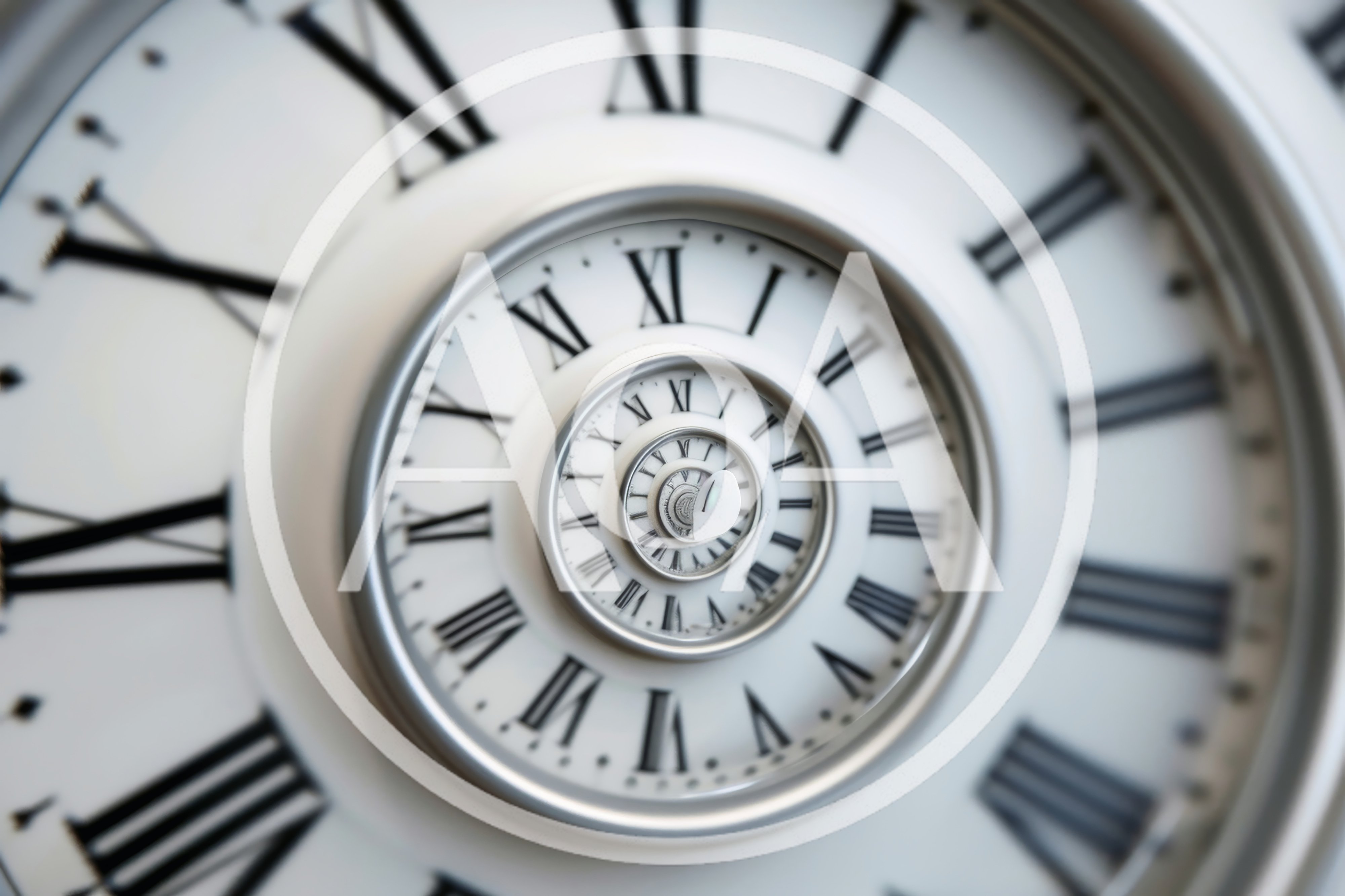 Surreal Droste Effect Clock Face Spiral