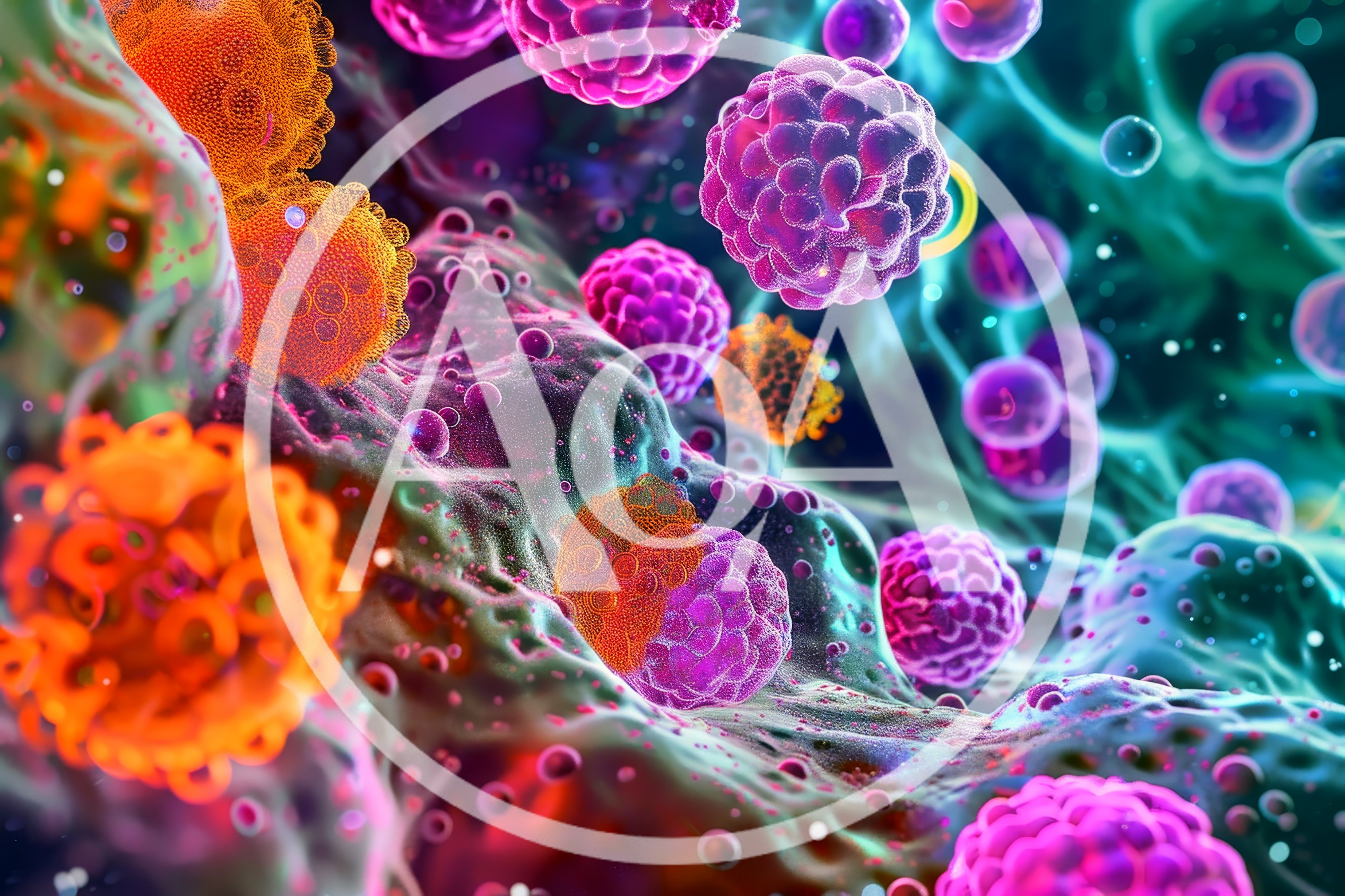 Microscopic View Of Cancer Cells Dividing