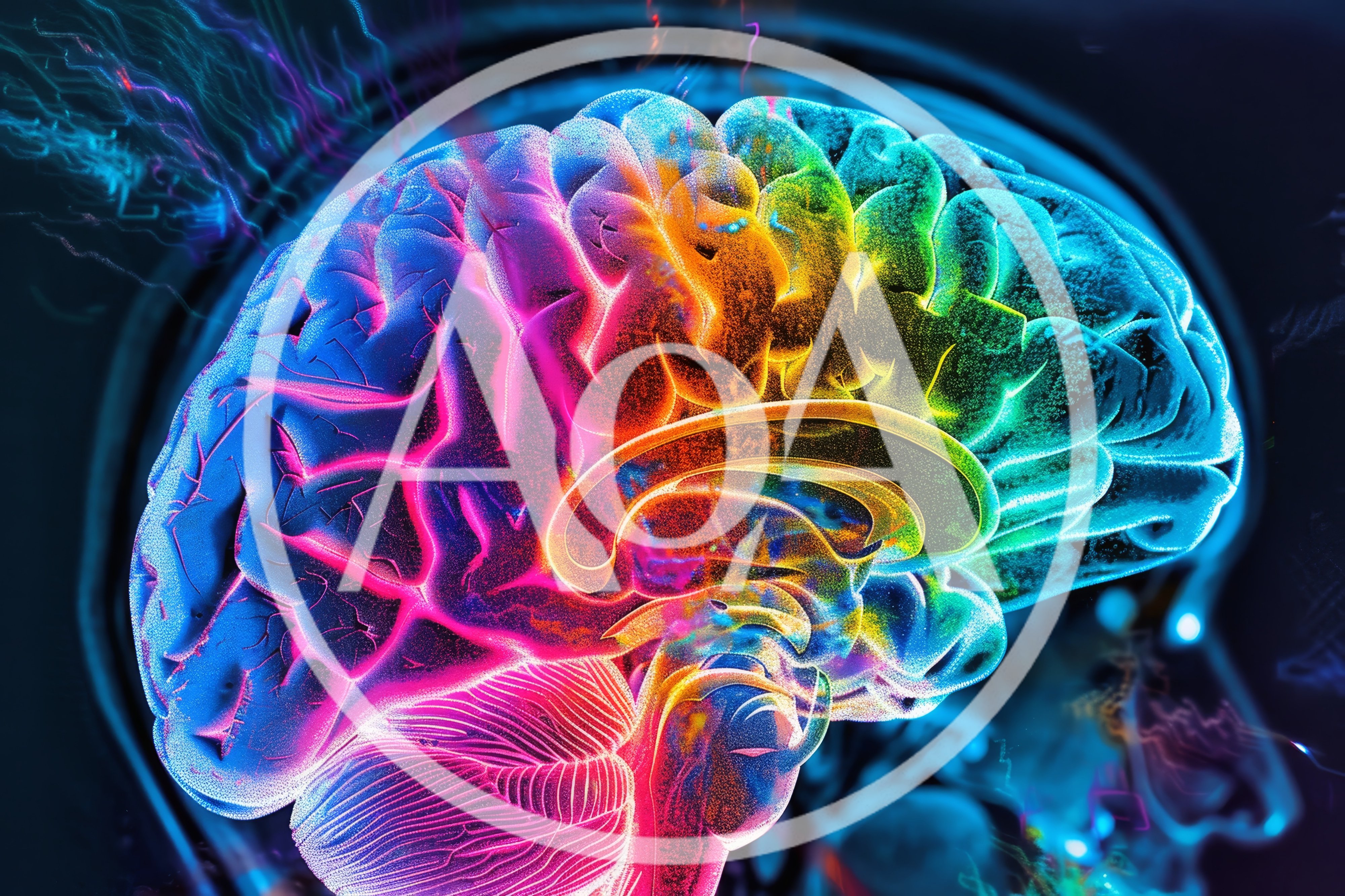 Digital Illustration Of A Human Brain With Neural Activity
