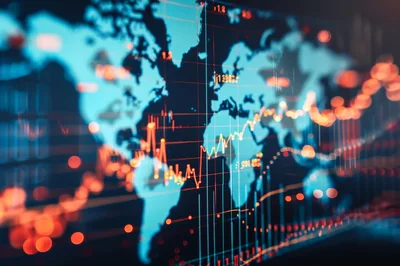 Global Financial Market Data Visualization Display