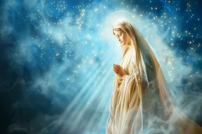 Statue Of The Virgin Mary In Prayer