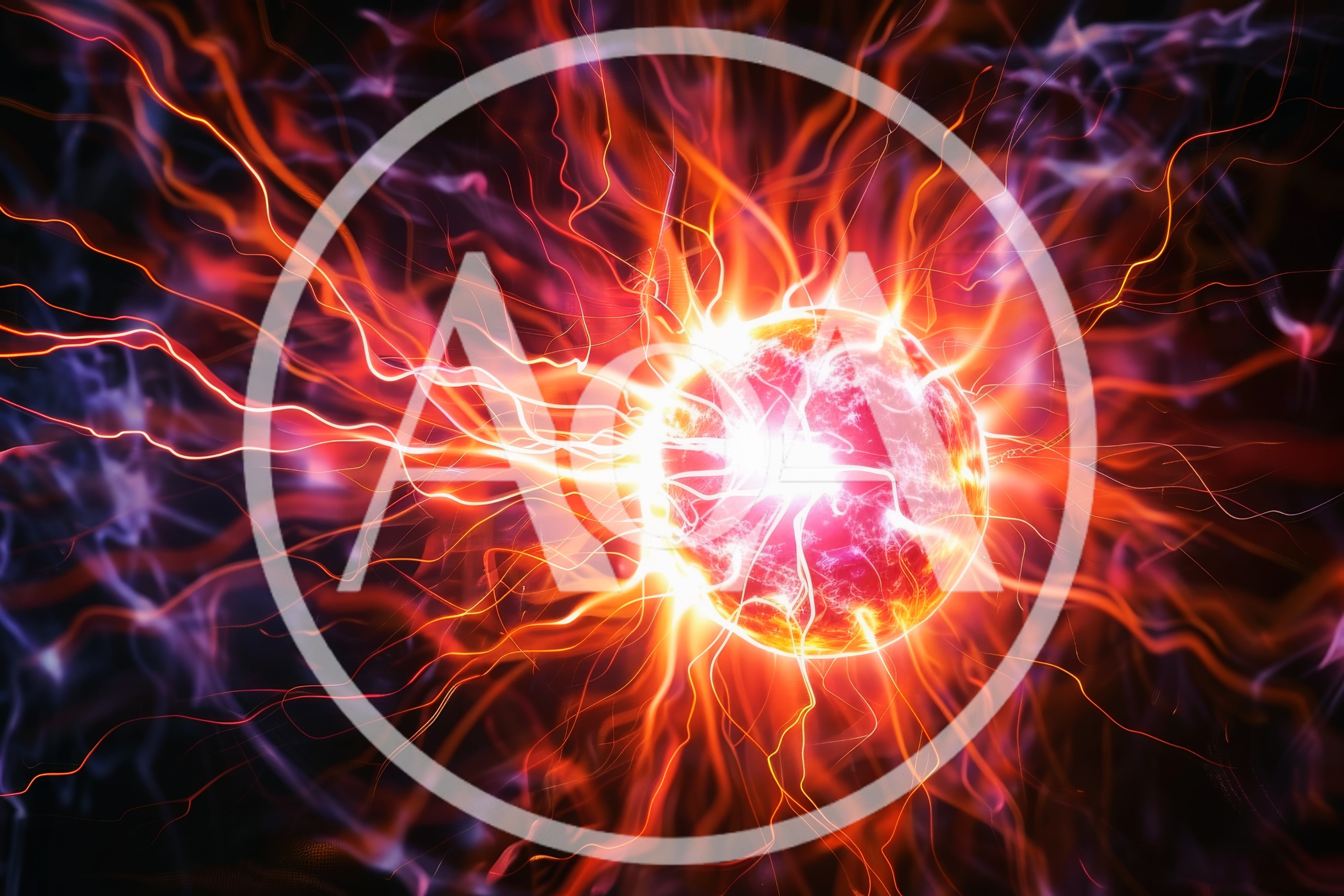 Abstract Energy Sphere With Radiant Electrical Arcs