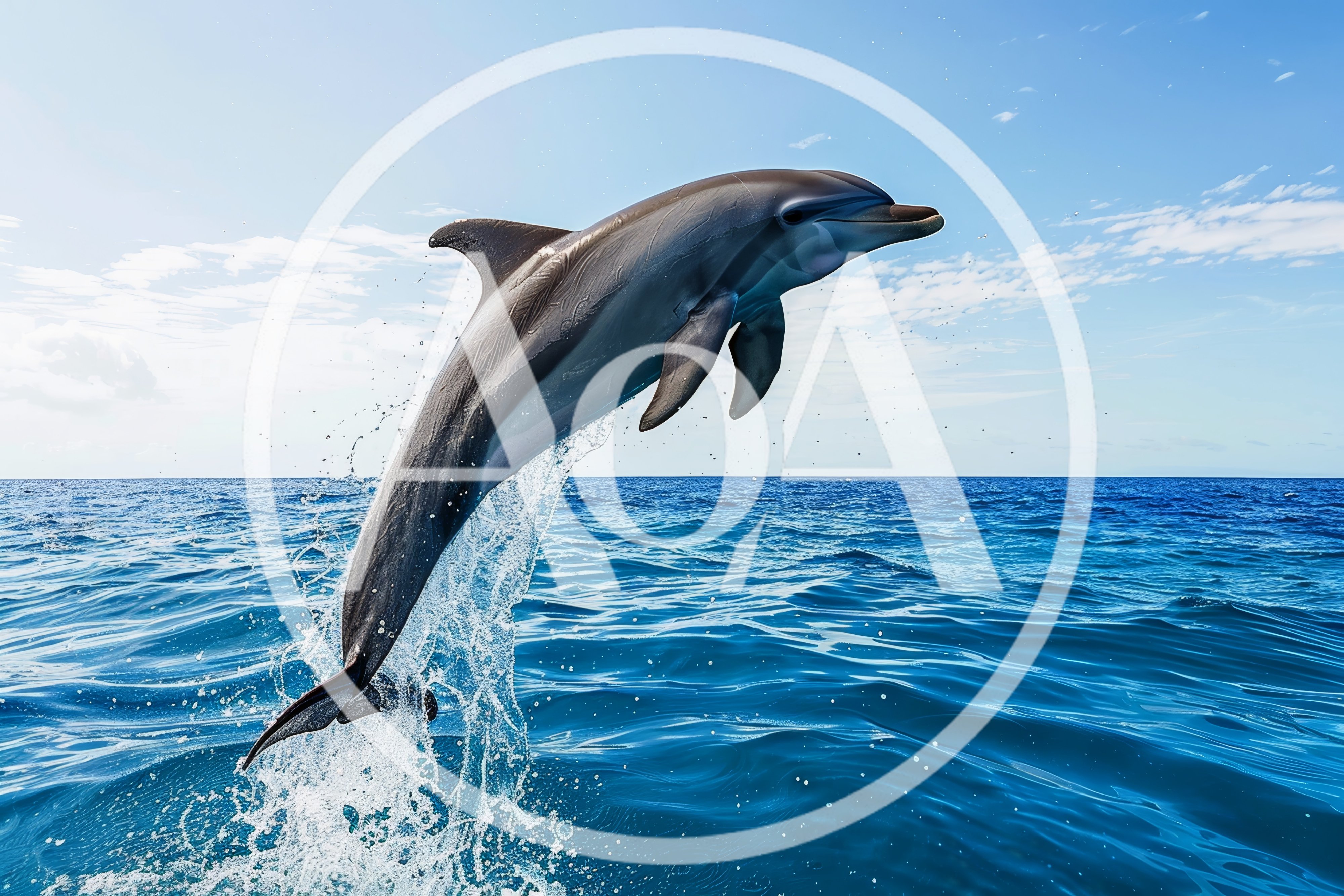 Bottlenose Dolphin Leaping Out Of The Ocean