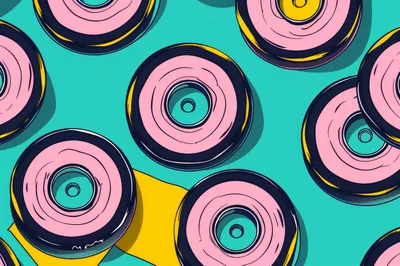 Pop Art Style Vinyl Record Pattern