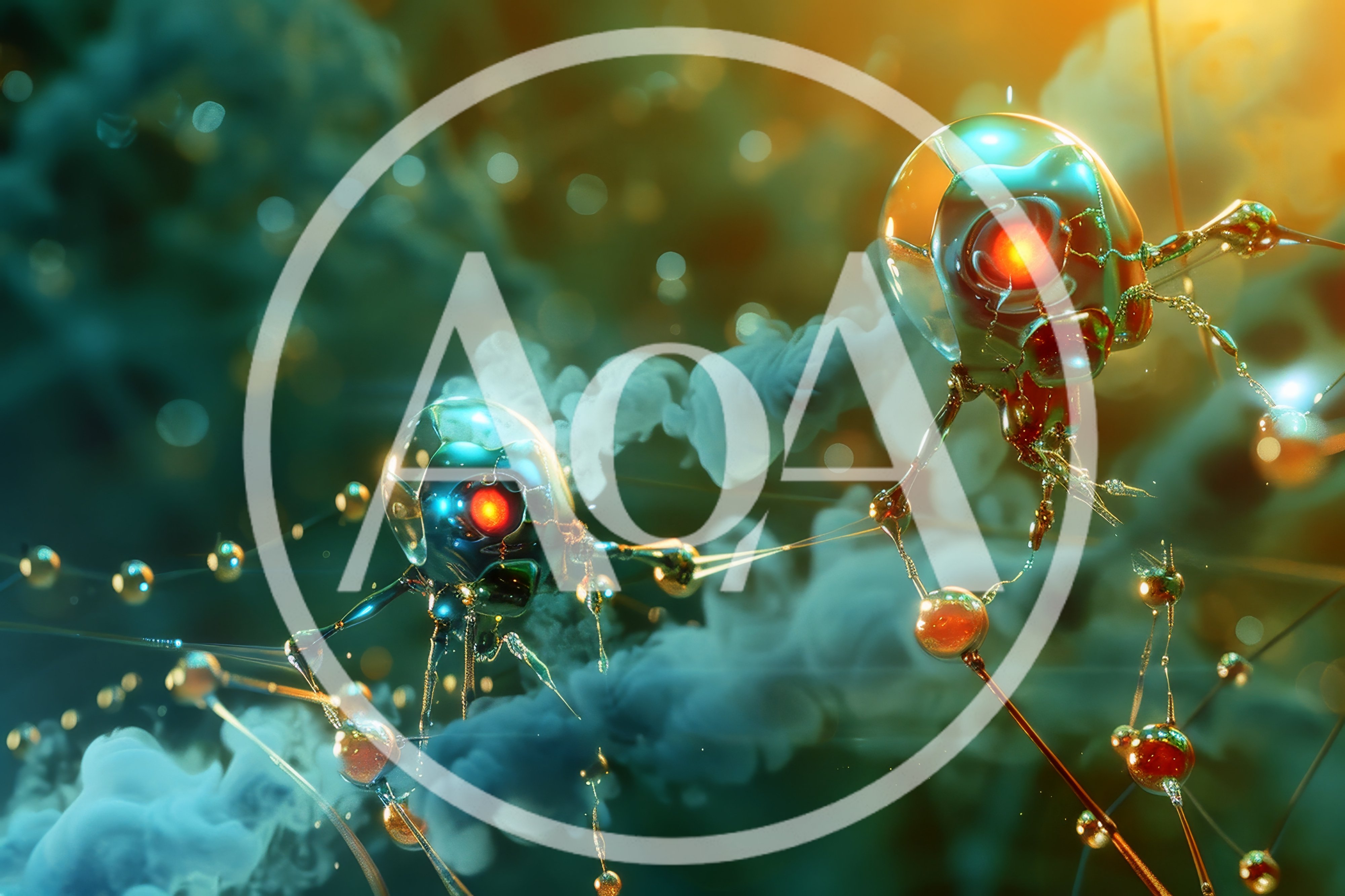 Microscopic Nanobots Interacting Within A Molecular Network