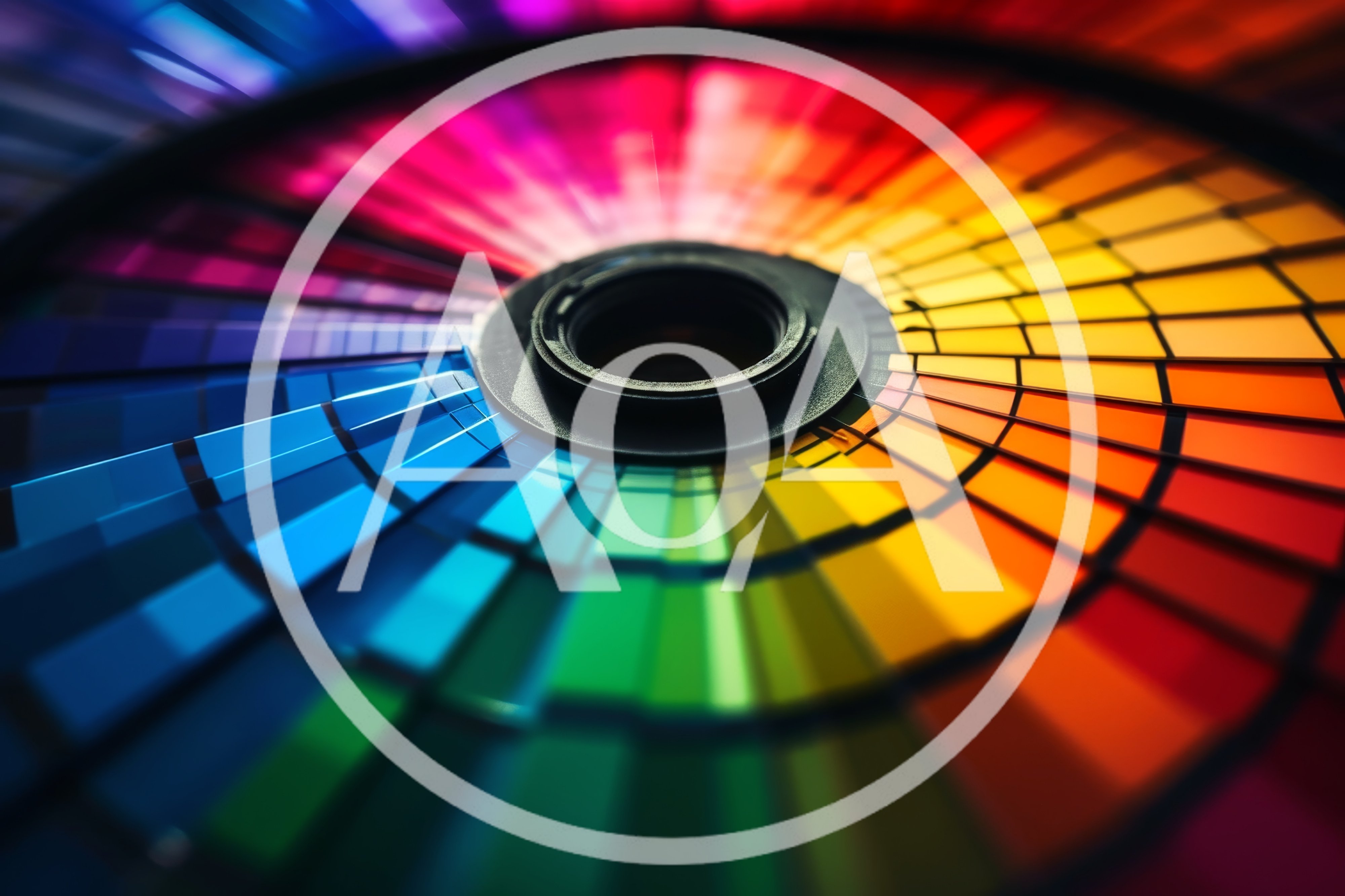 Circular Color Swatch Wheel With Vibrant Spectrum