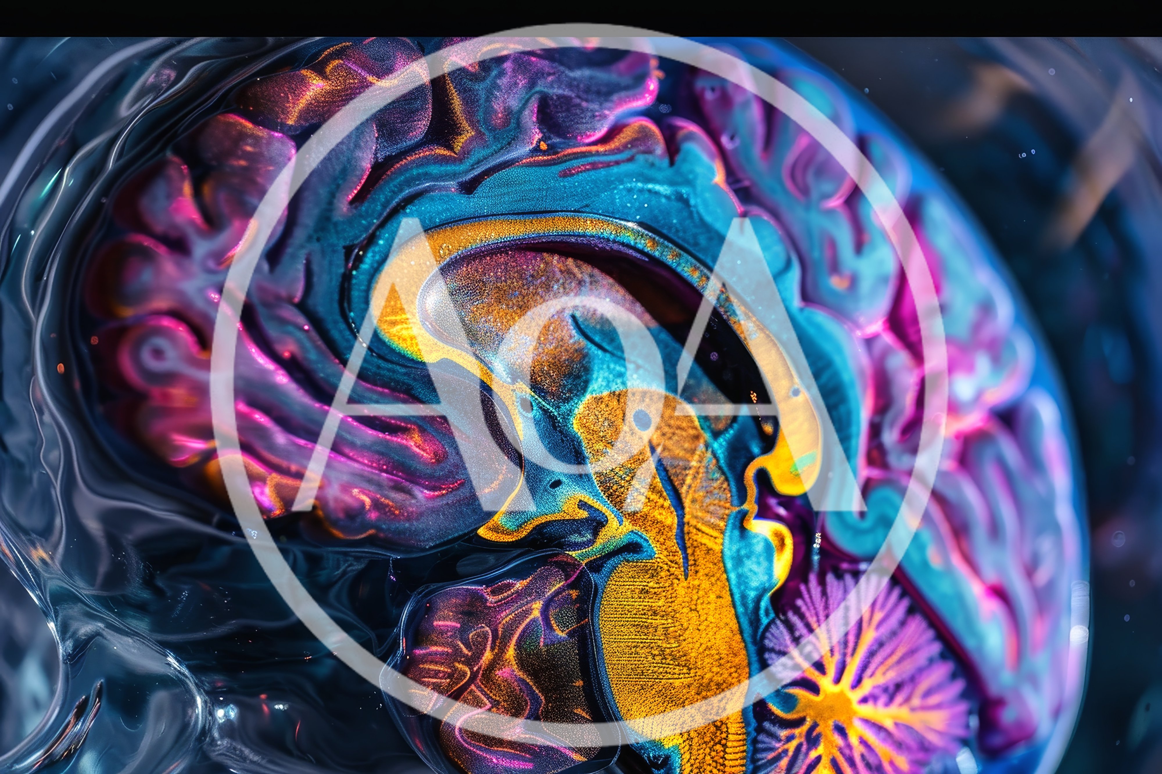 Abstract Artistic Representation Of Human Brain Anatomy
