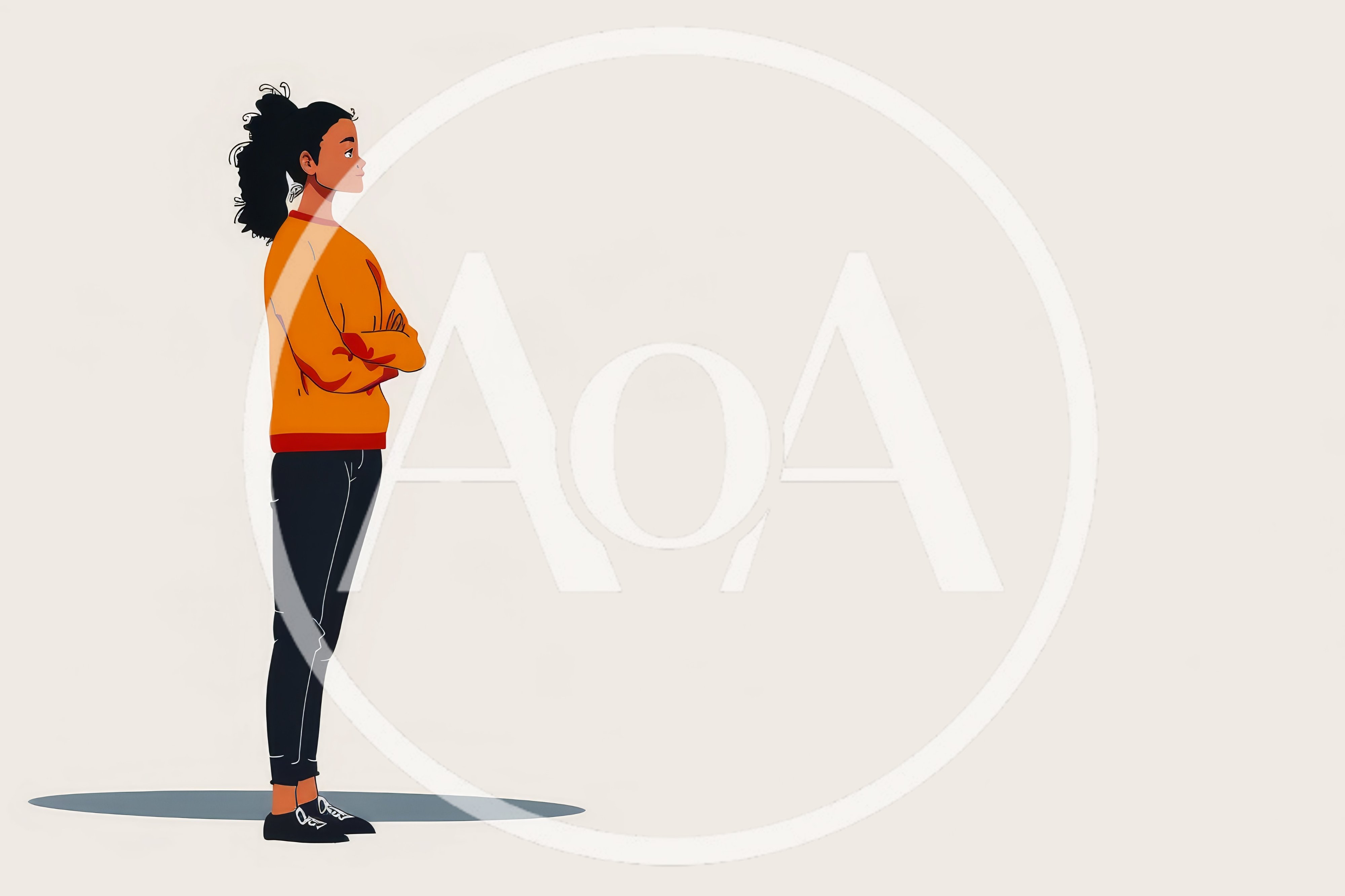 Young Woman Standing With Arms Crossed