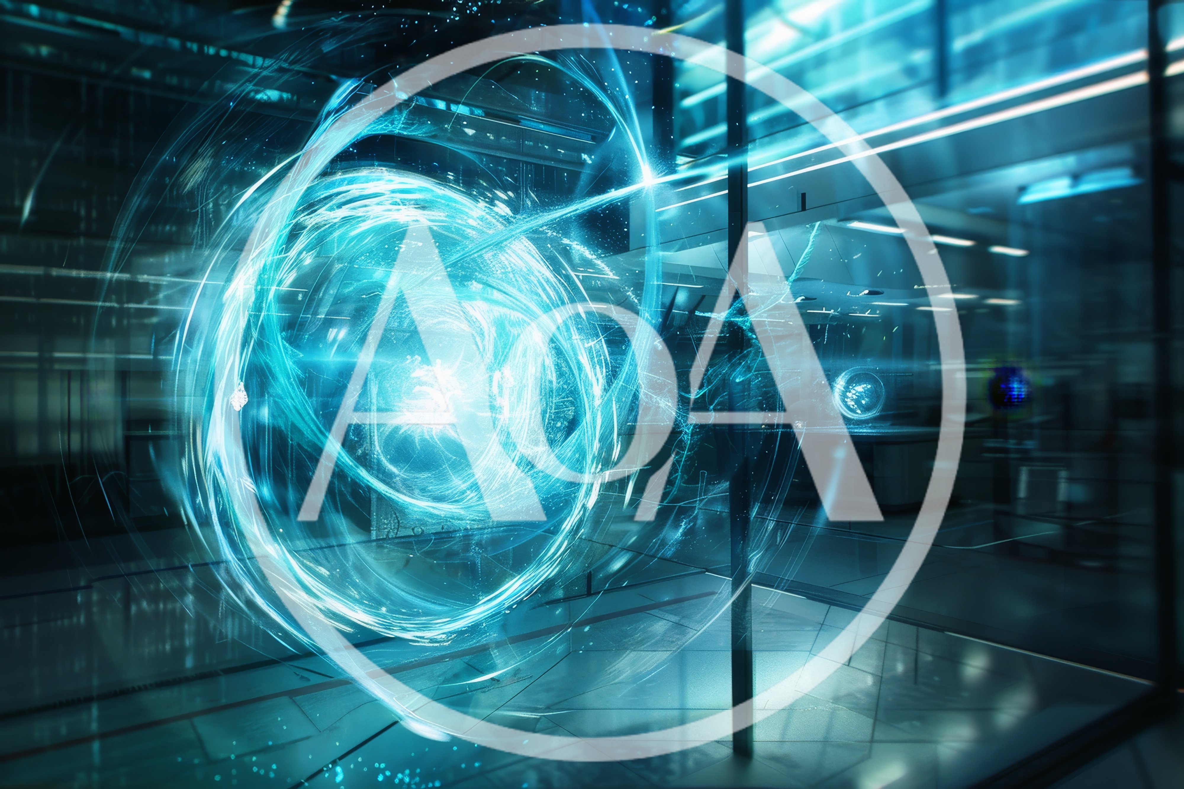 Futuristic Energy Vortex Inside A High Tech Laboratory