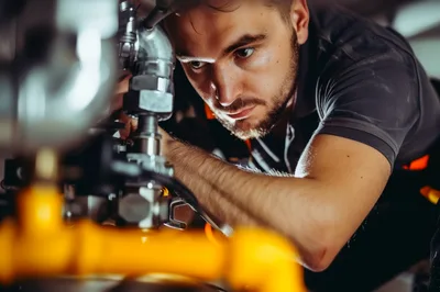 Professional Technician Repairing Industrial Machinery