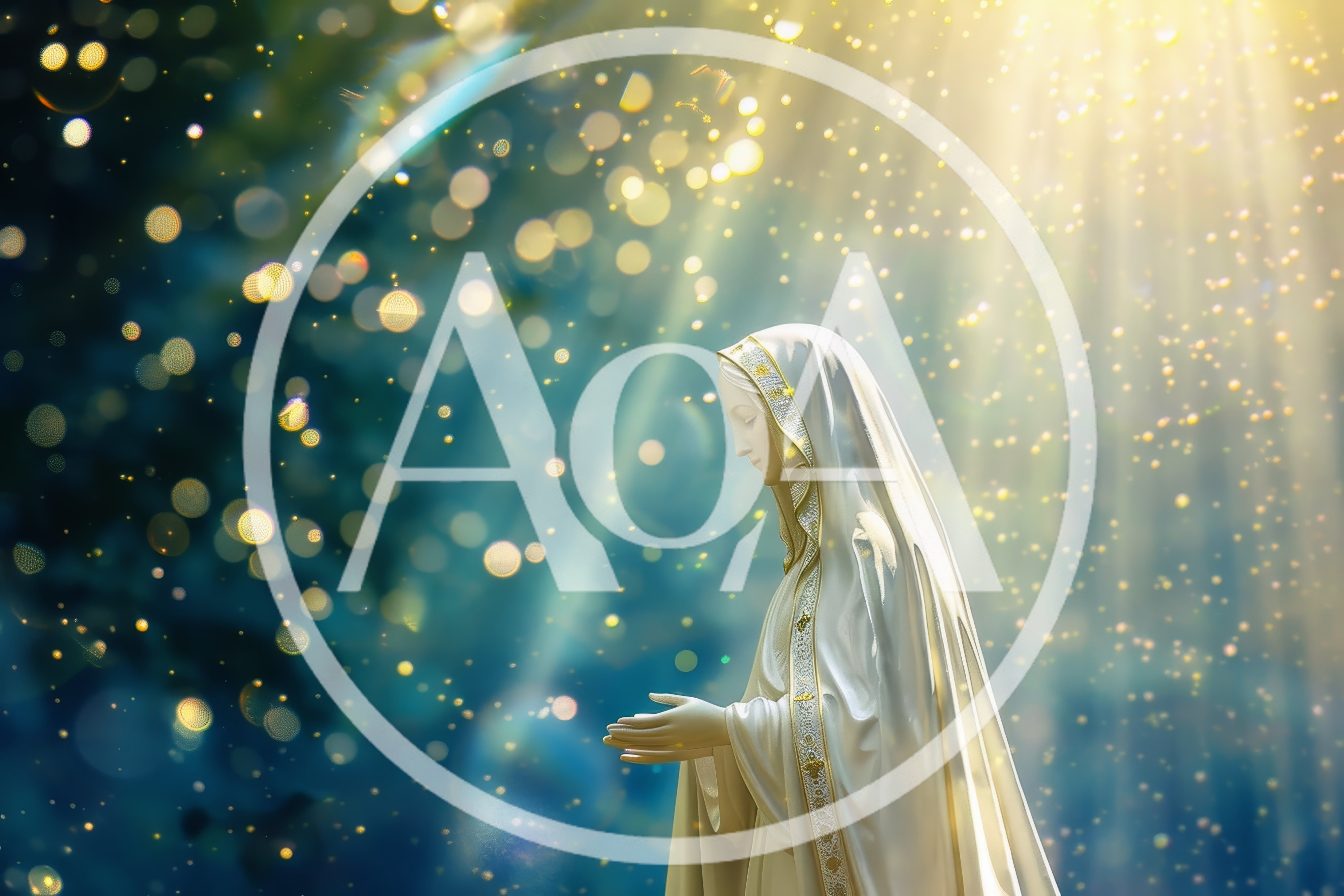 Statue of the Virgin Mary in Divine Light