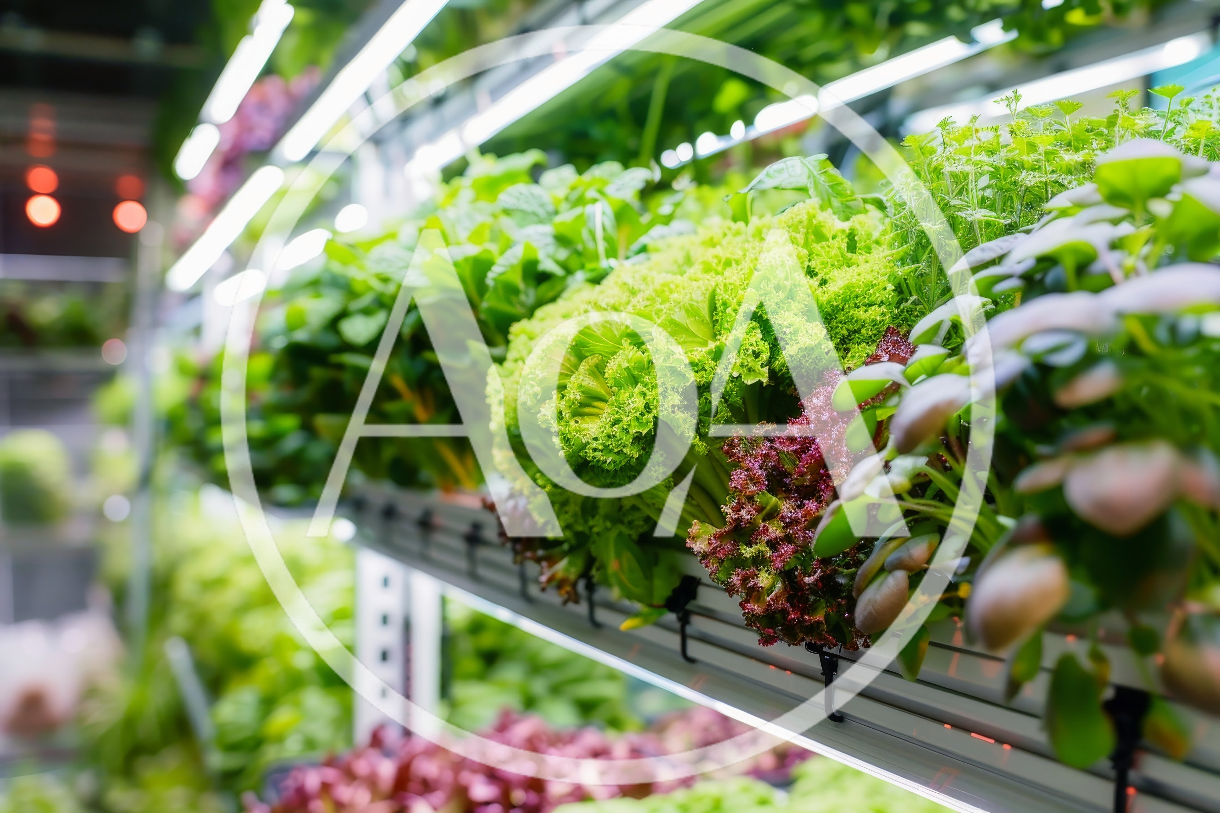 Vertical Farming Lettuce and Herbs in Indoor Facility