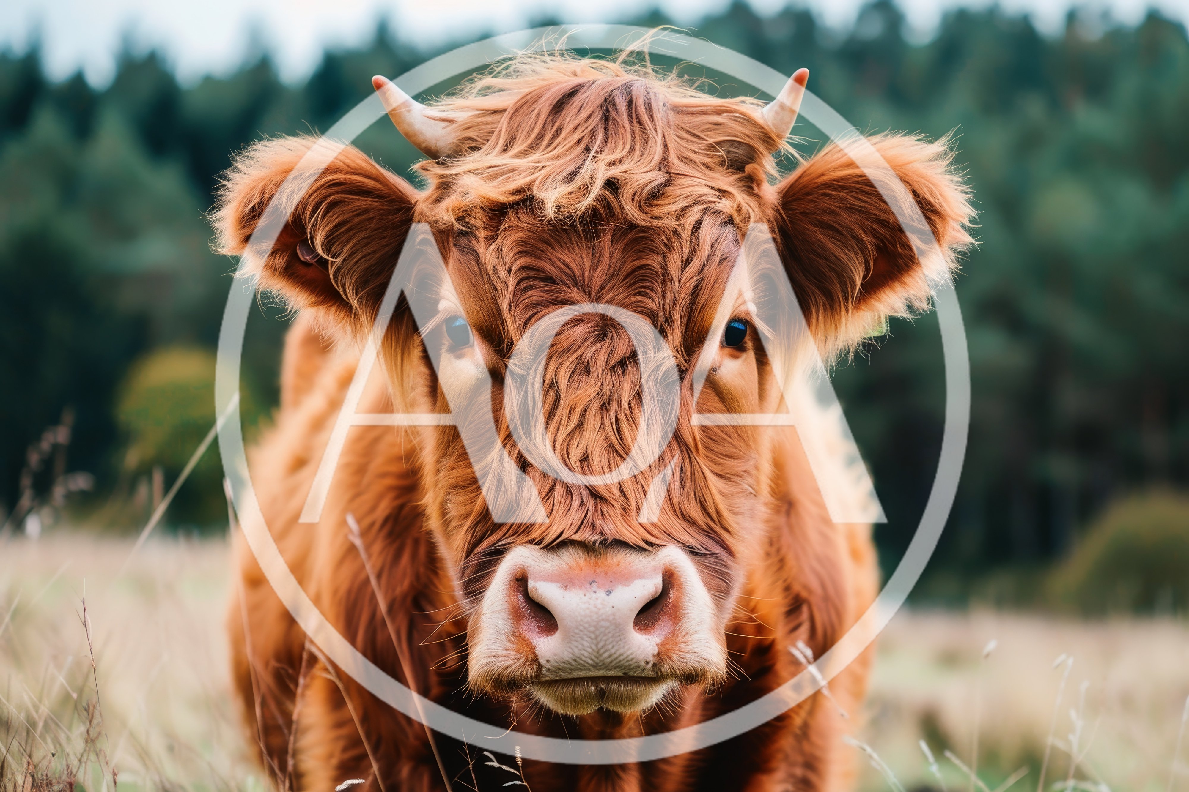 Close Up Portrait Of A Highland Cow