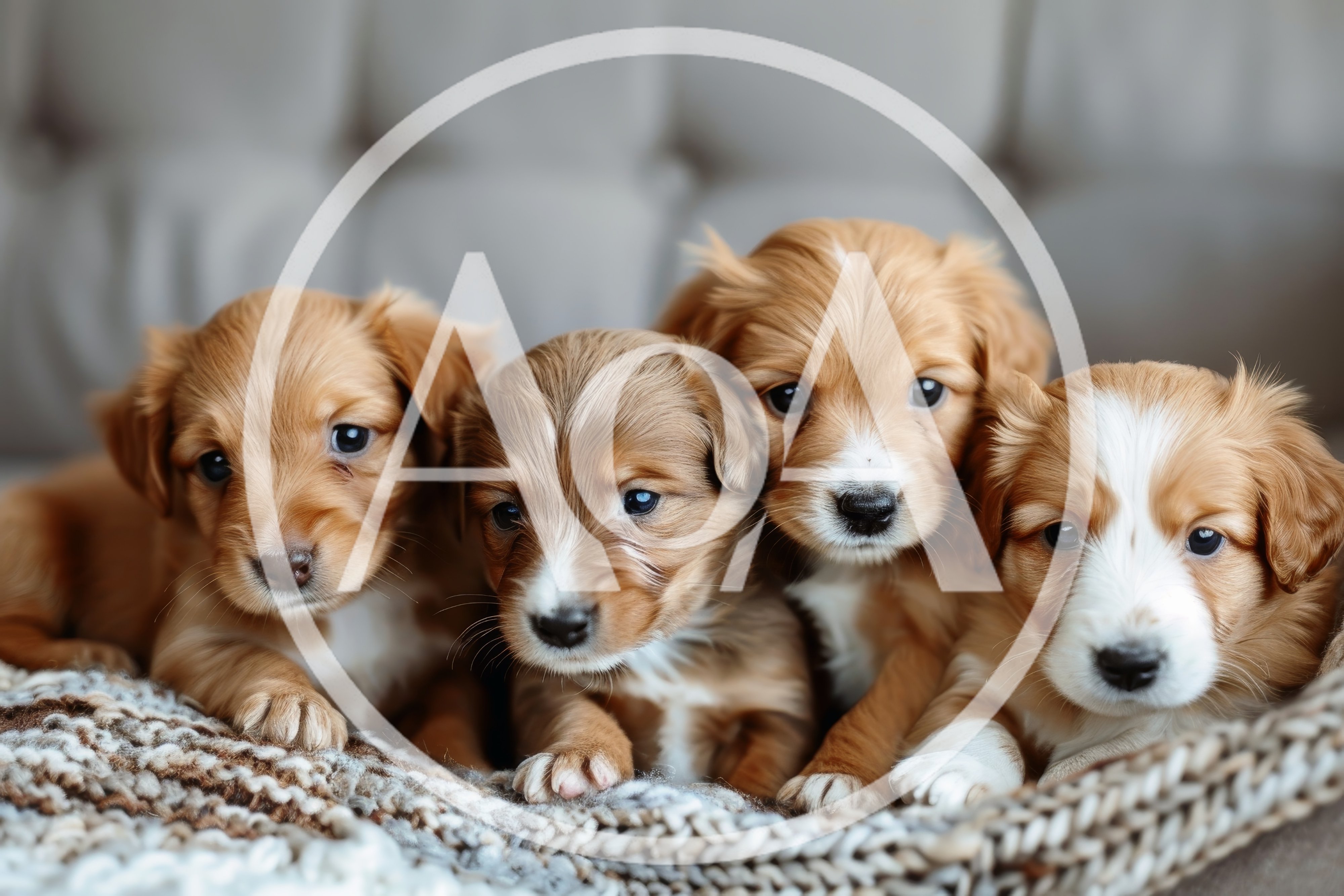 Four Adorable Nova Scotia Duck Tolling Retriever Puppies