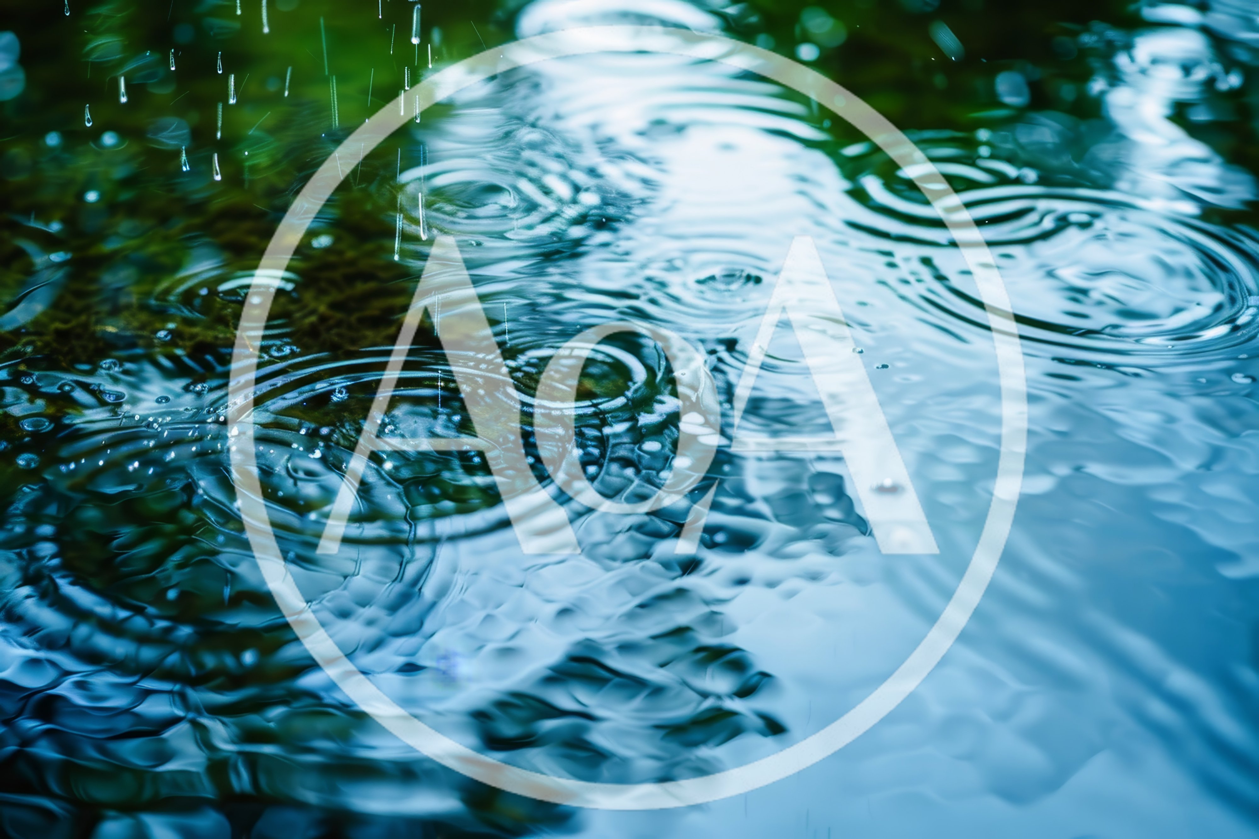 Raindrops Creating Concentric Ripples On Water Surface