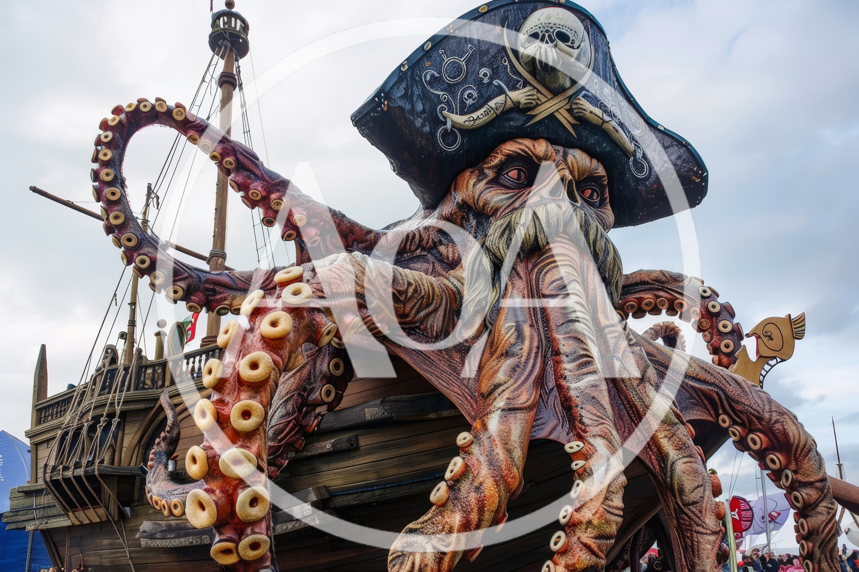 Giant Octopus Pirate Ship Carnival Float