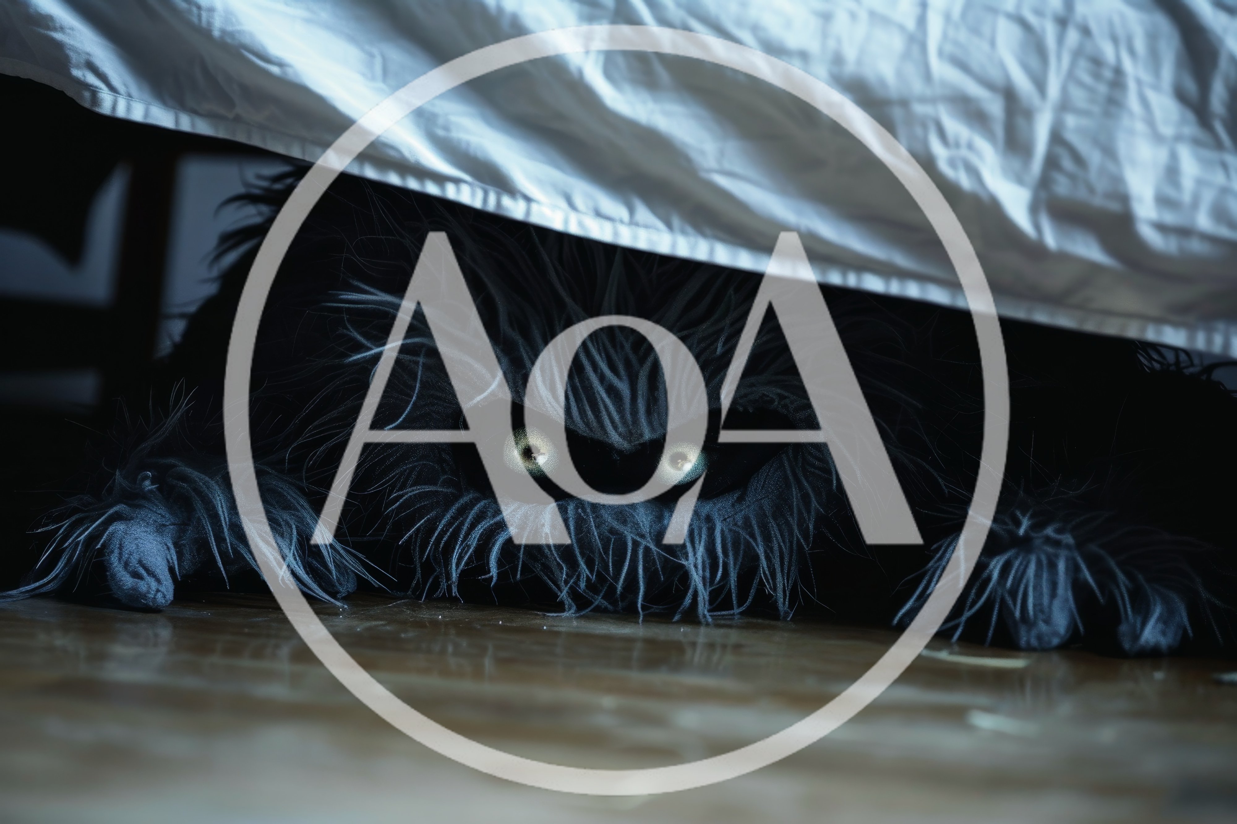 Furry Monster Hiding Under A Bed