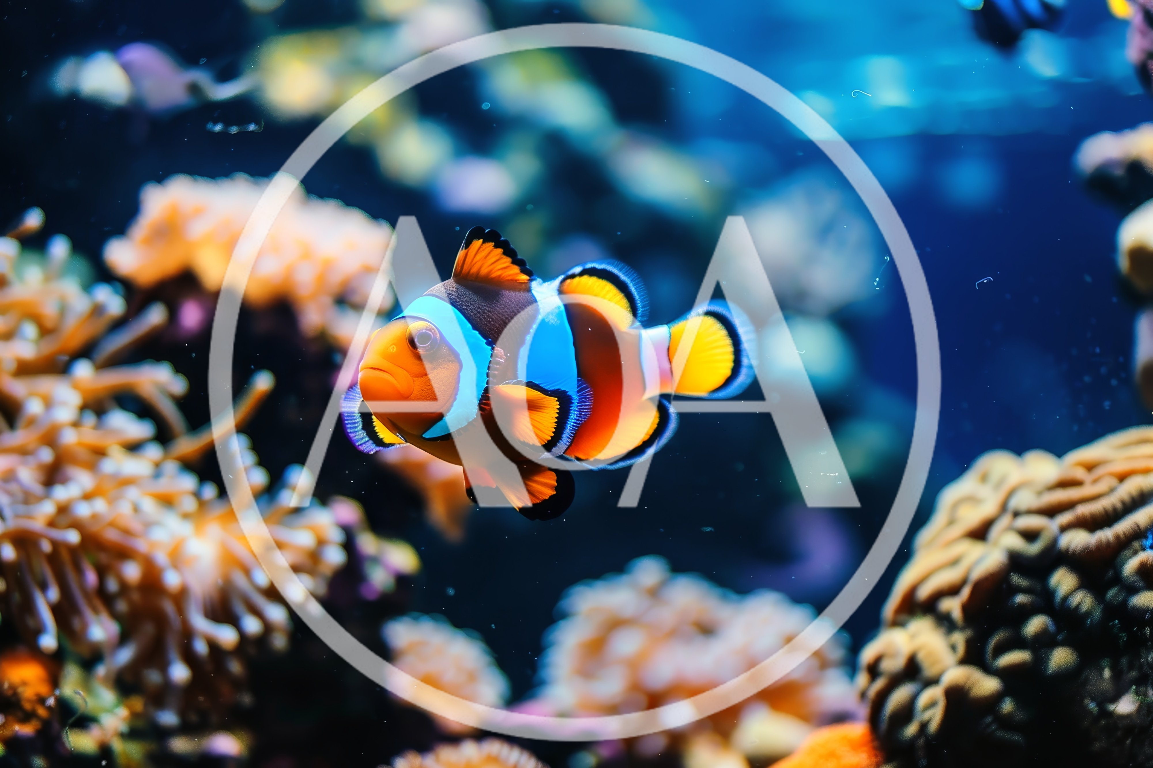 Clownfish Swimming Among Vibrant Coral Reef