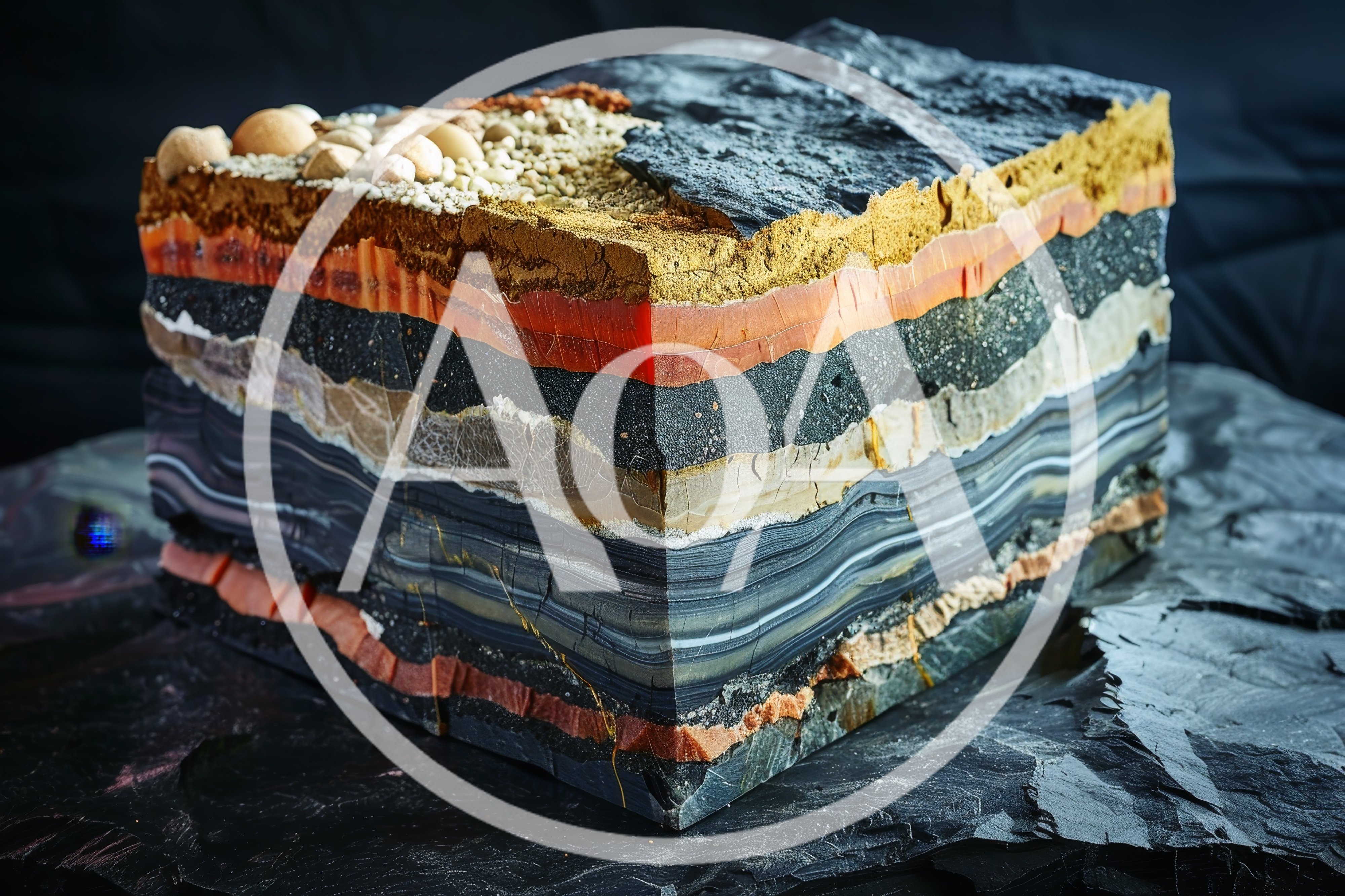 Cross Section Of Geological Strata Layers