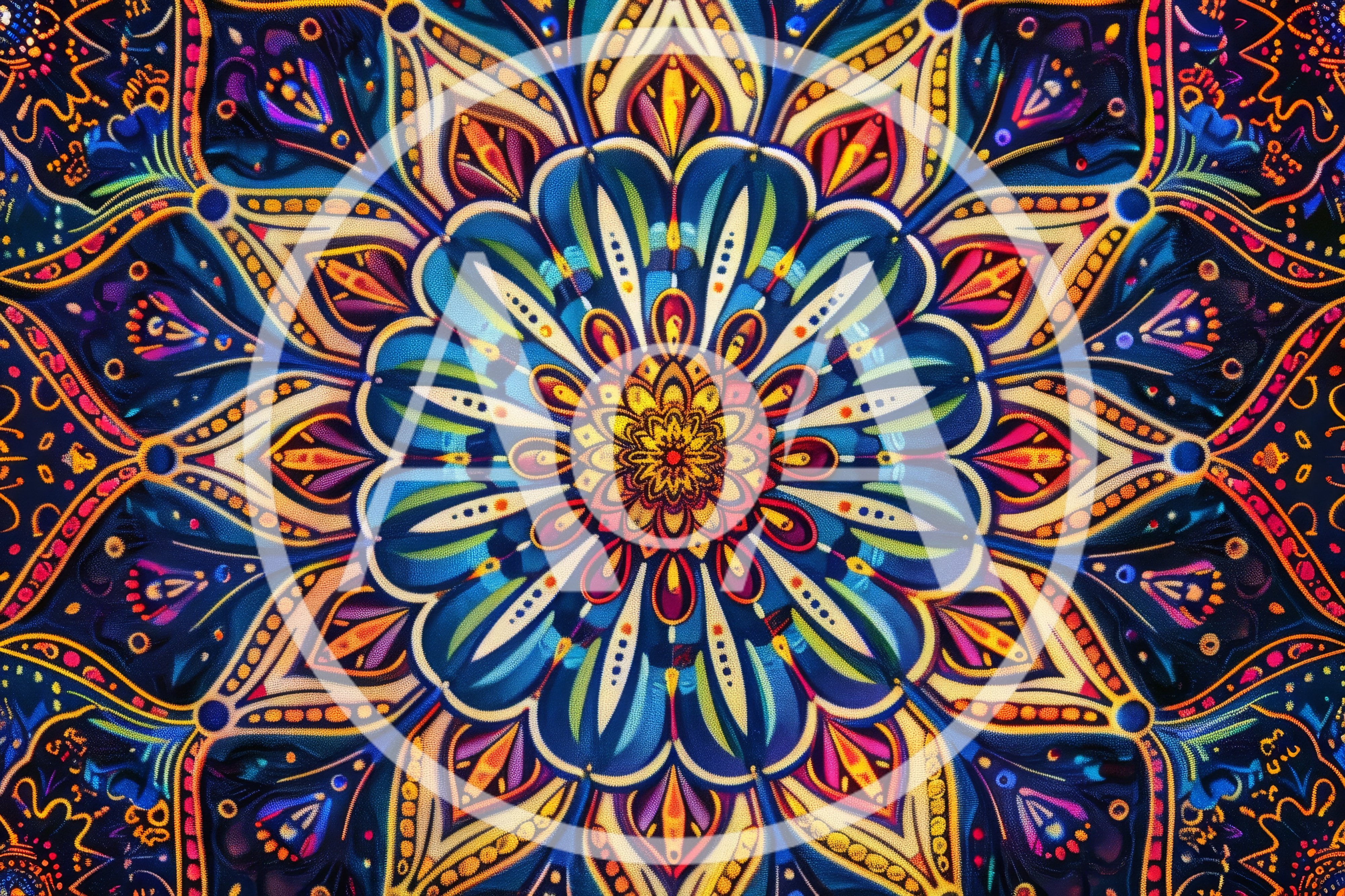 Intricate Colorful Mandala Pattern Digital Art