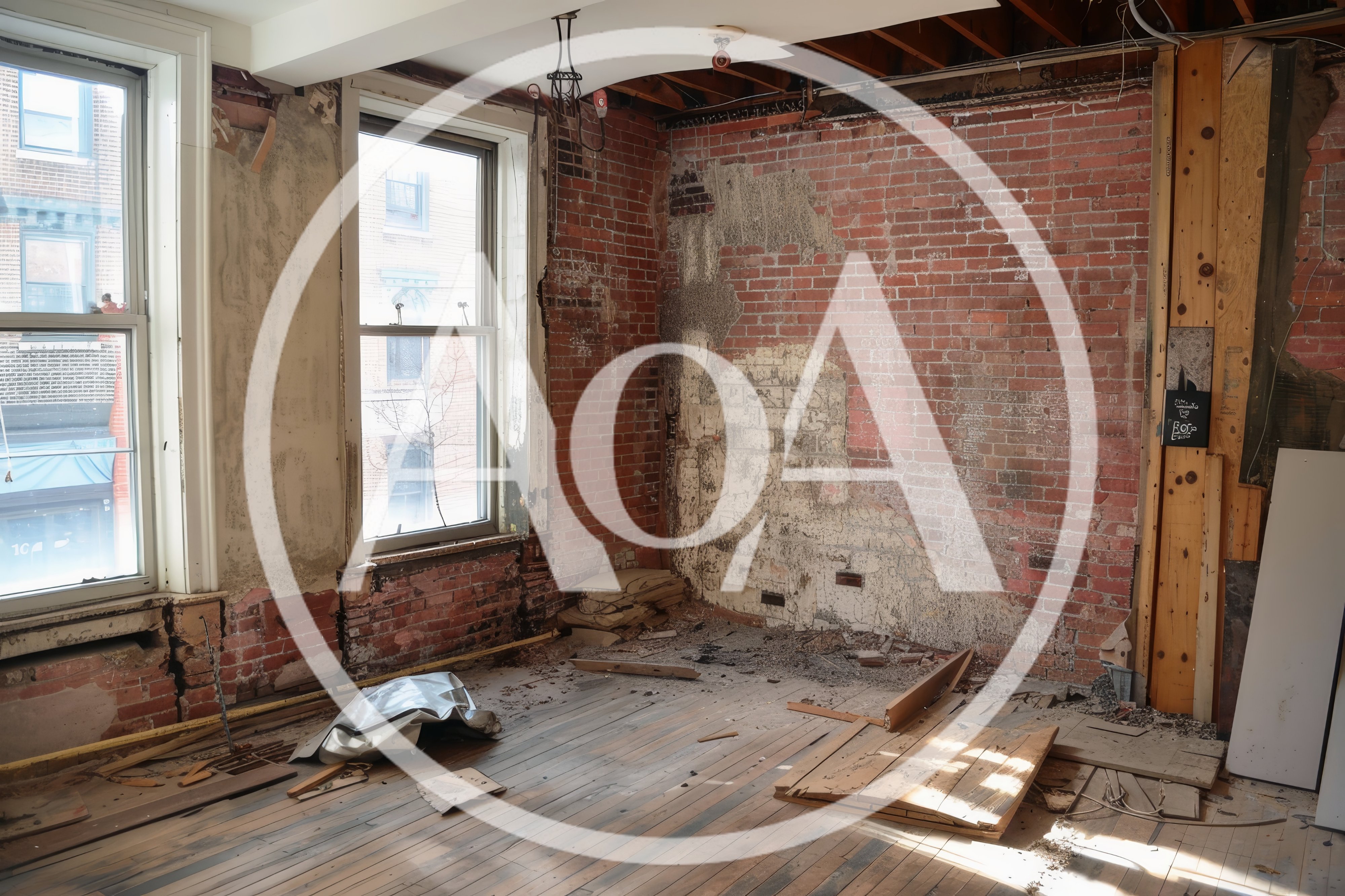 Dilapidated Room Interior Under Renovation