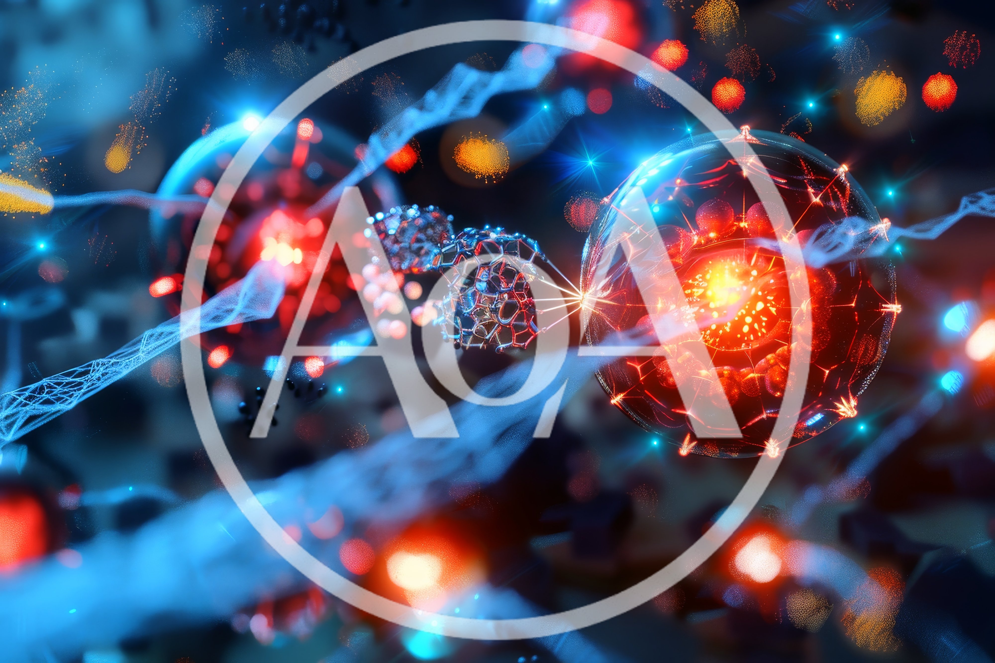 Abstract Microscopic View Of Cellular Interaction And Energy