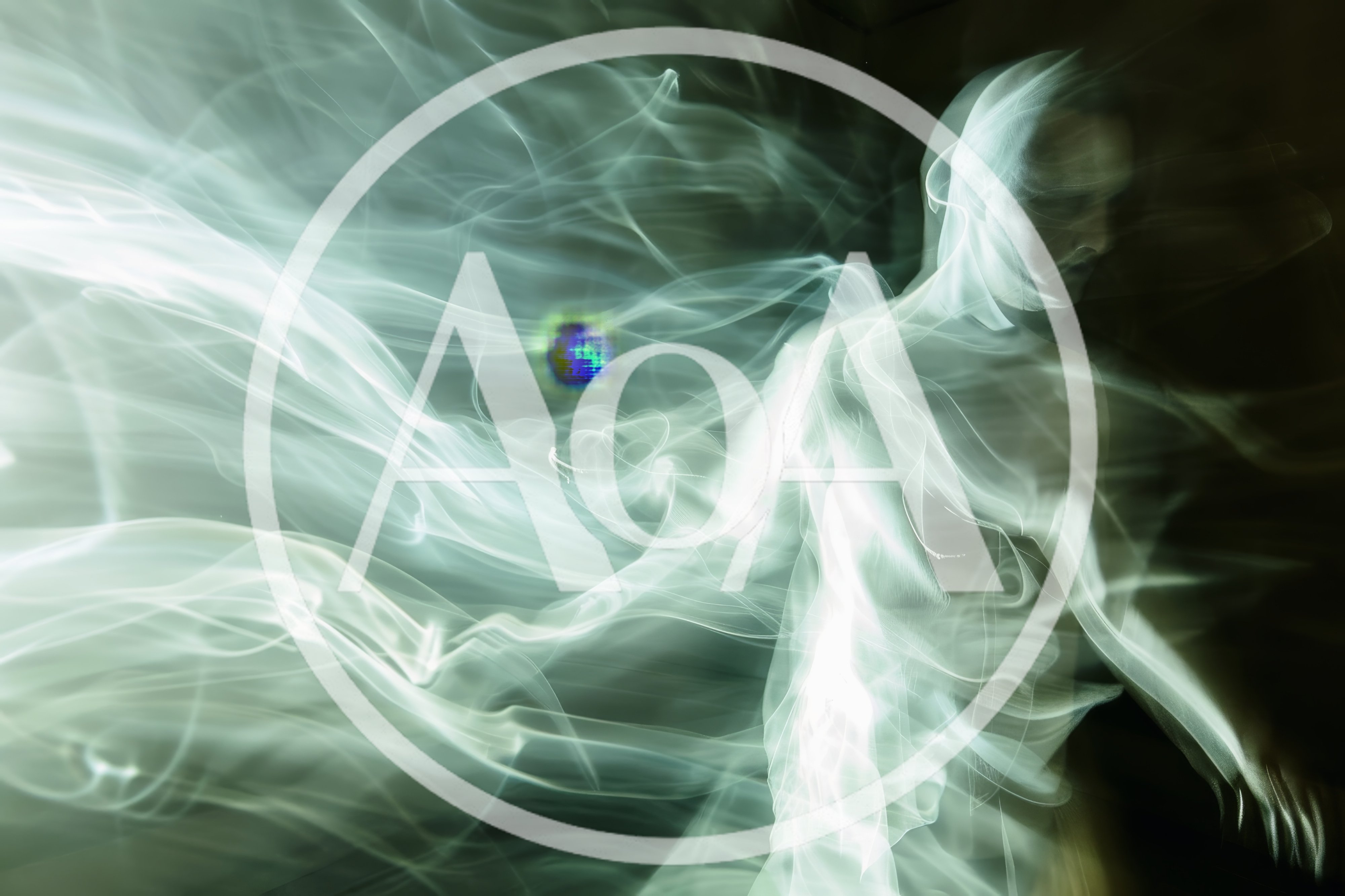 Ethereal Human Silhouette With Glowing Energy Trails