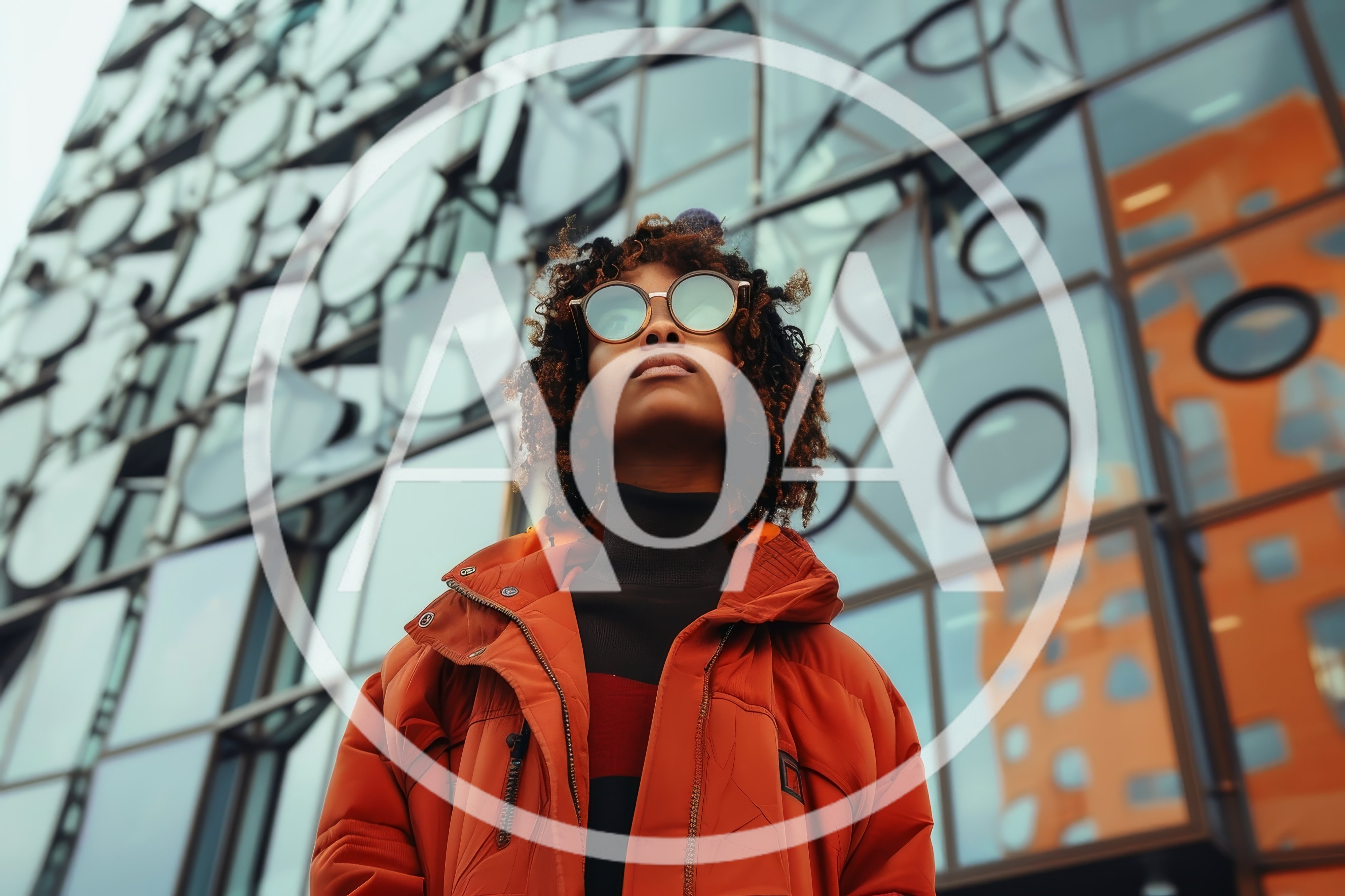 Stylish Woman Wearing Sunglasses In Front Of Modern Architecture
