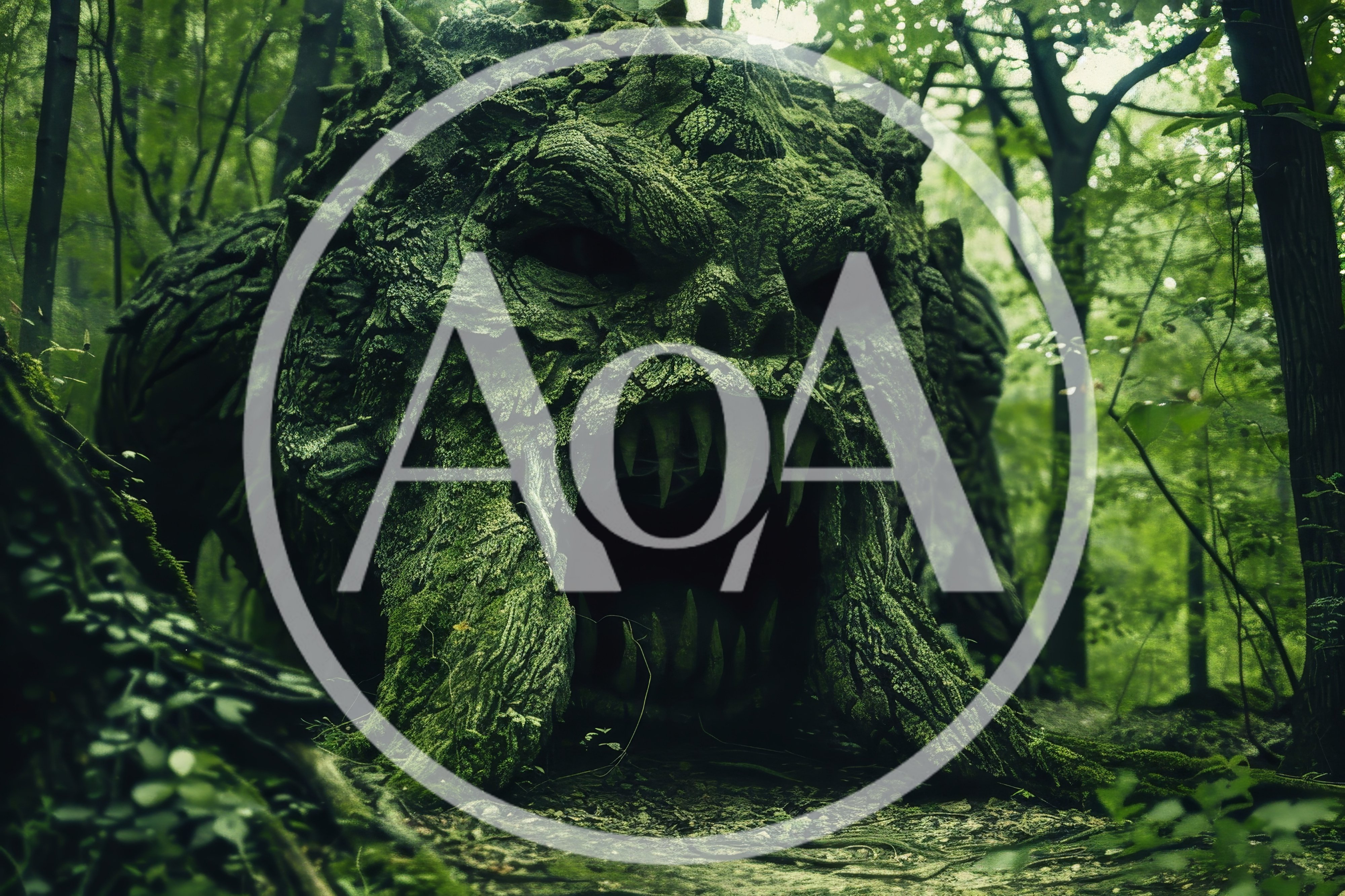 Terrifying Moss Covered Tree Monster In Dark Forest