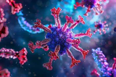 3D Render Of A Coronavirus Particle