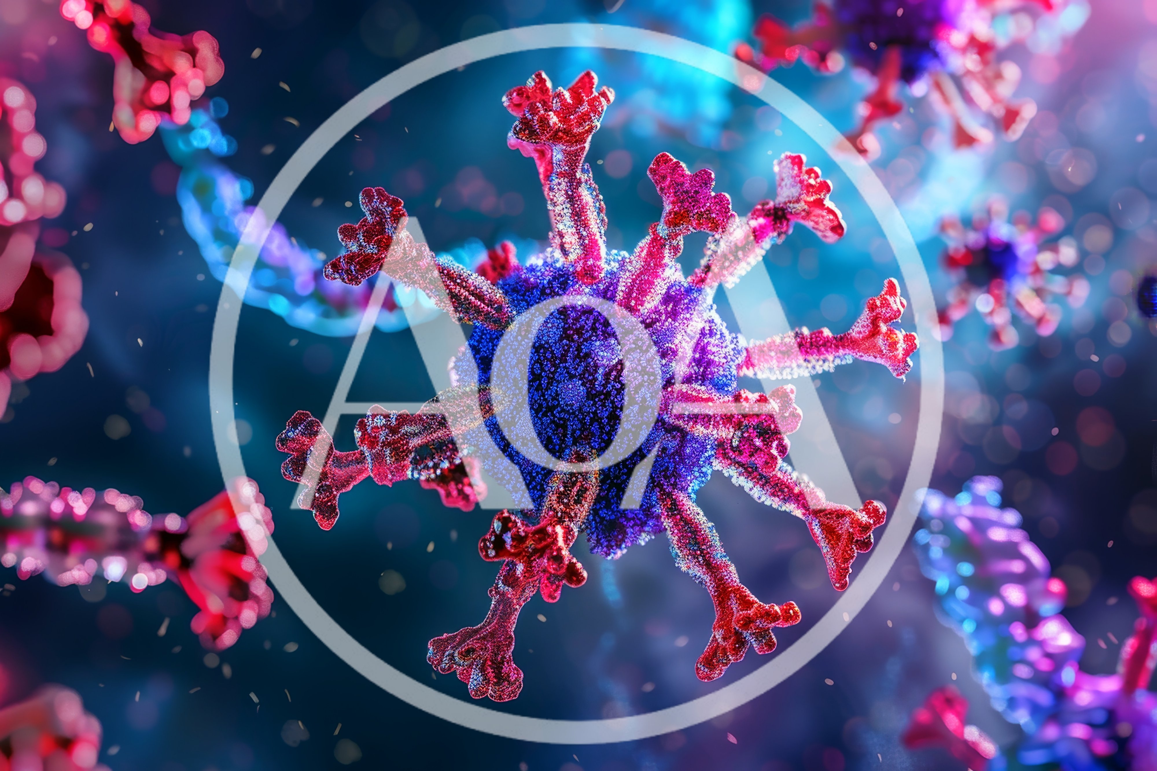 3D Render Of A Coronavirus Particle
