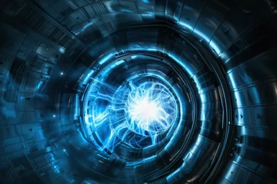 Futuristic Sci-Fi Energy Core Reactor Chamber