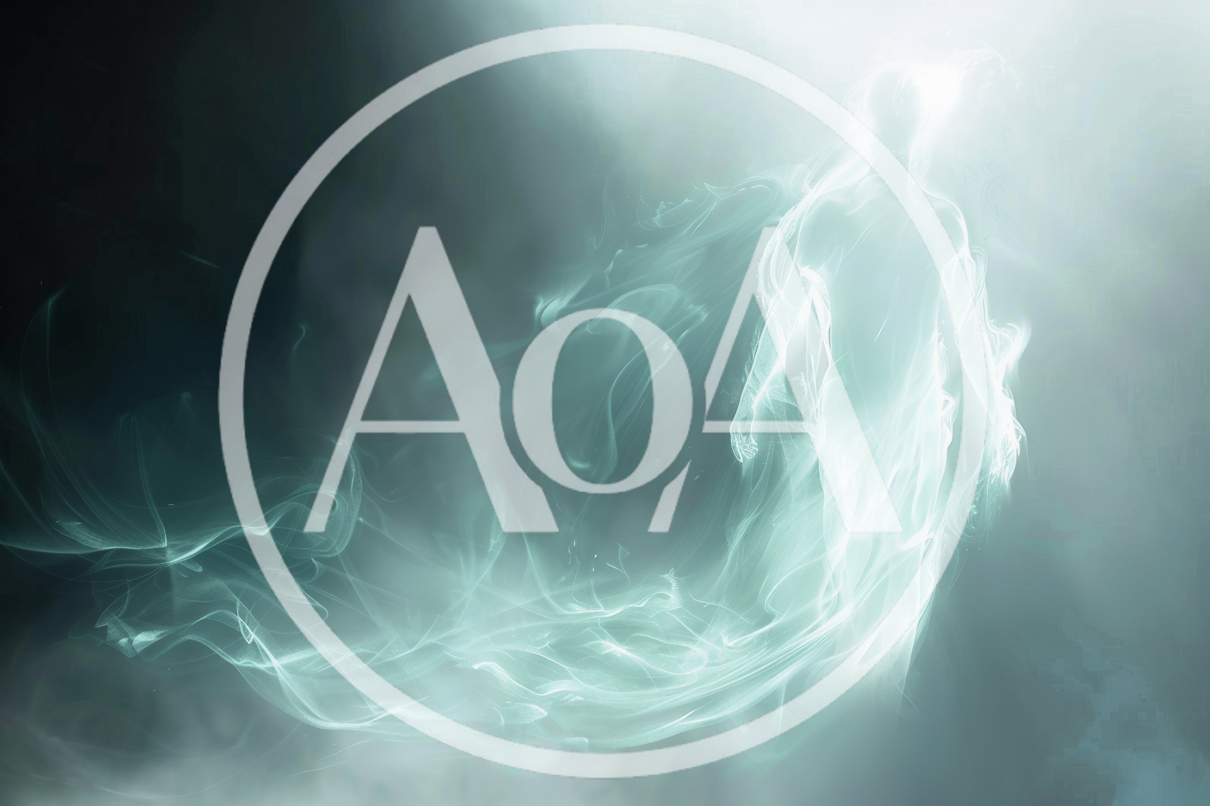Ethereal Spirit Figure Floating In Mystical Light