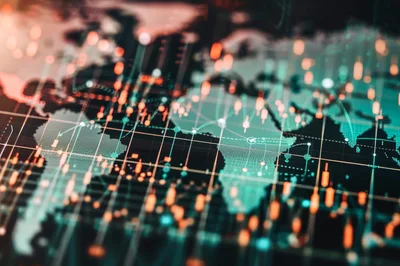 Global Financial Market Data Visualization Map