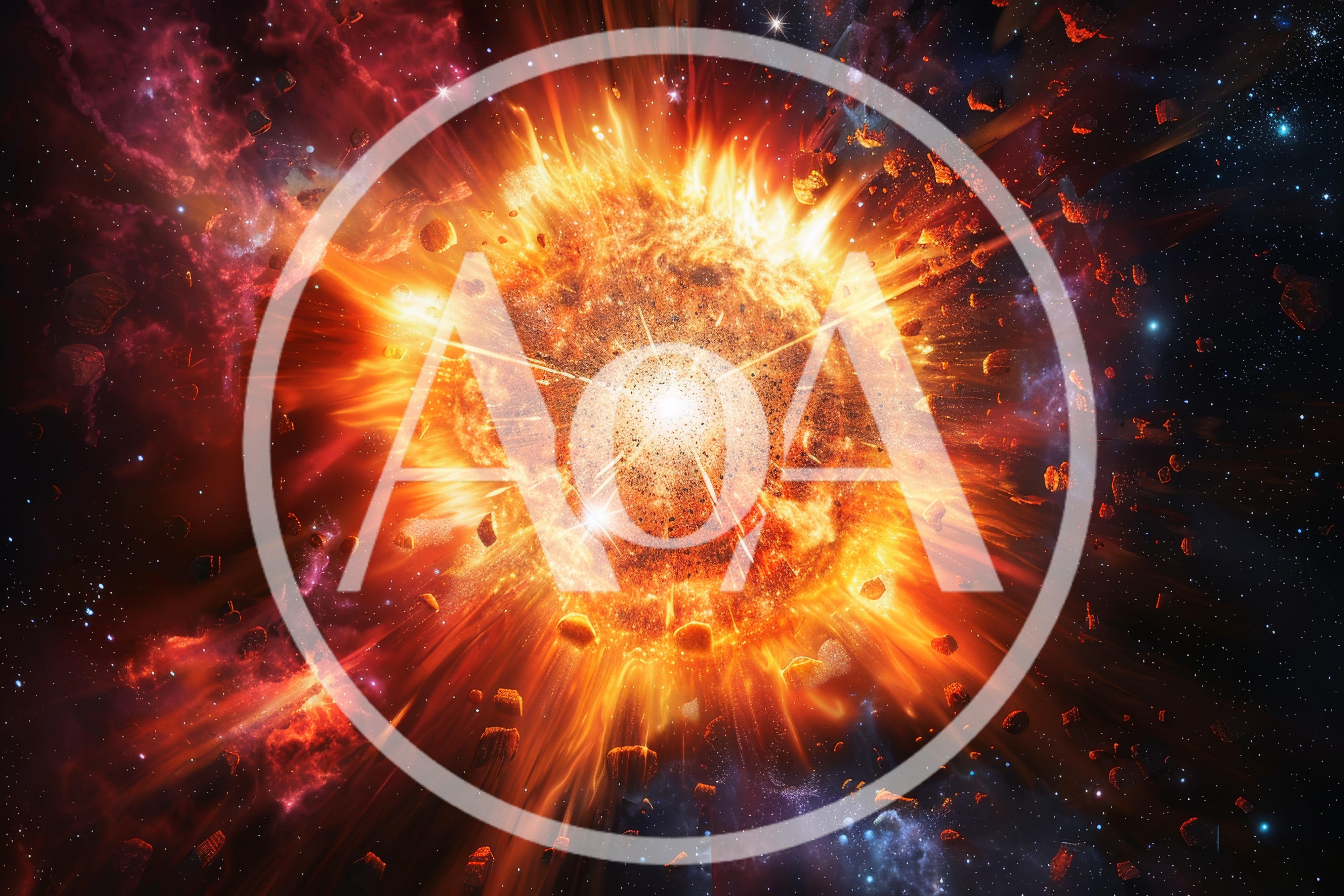 Cosmic Supernova Explosion In Deep Space
