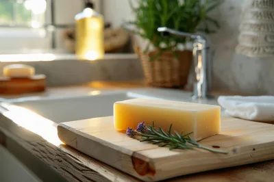 Natural Soap Bar With Lavender And Rosemary