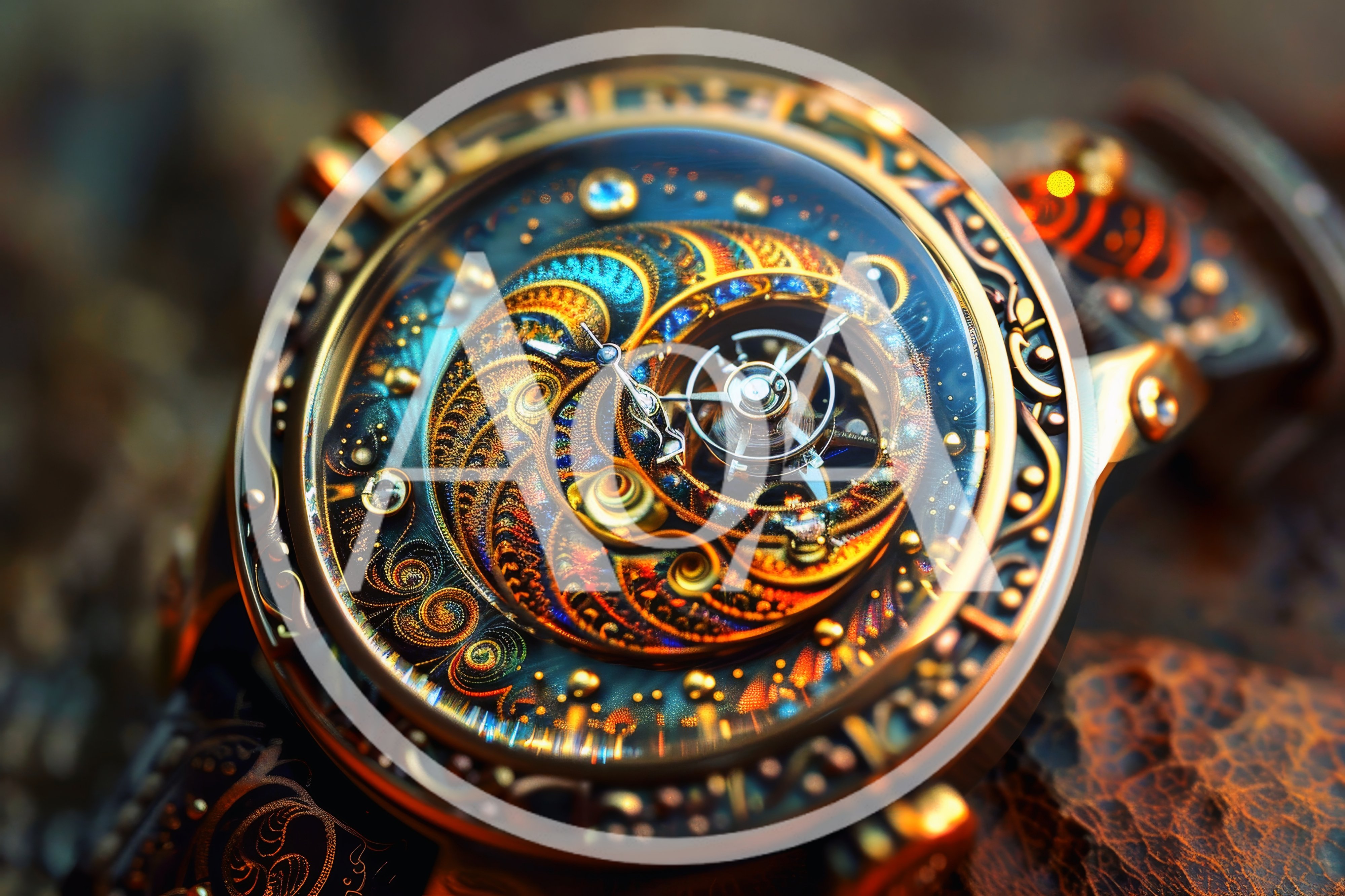 Close Up Of An Ornate Luxury Mechanical Watch