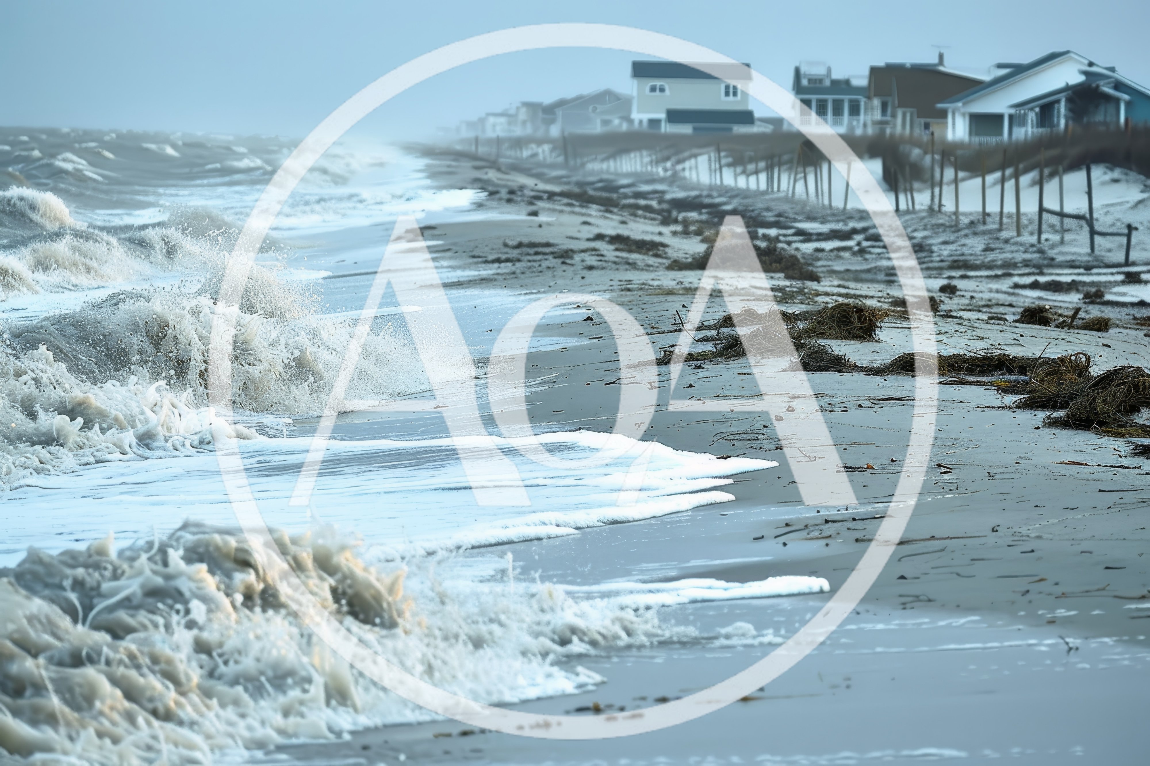 Stormy Ocean Waves Crashing On A Sandy Beach