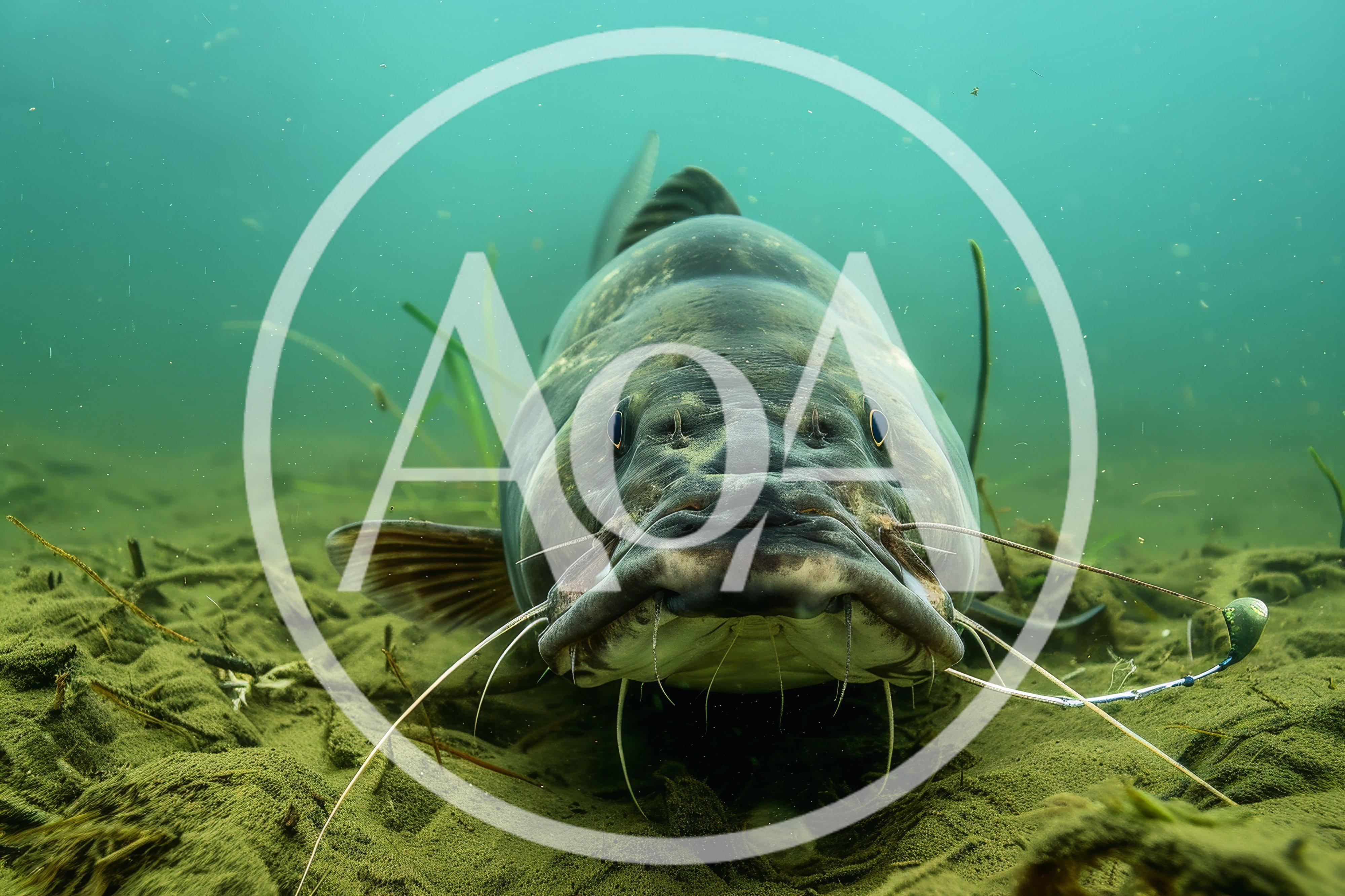 Large Catfish Swimming Near The Sandy Riverbed