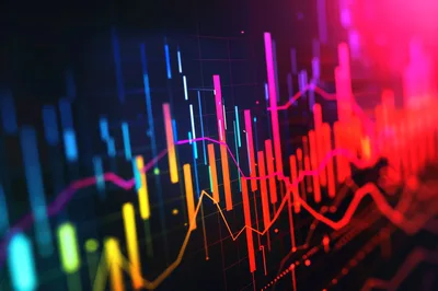 Abstract Financial Stock Market Data Visualization