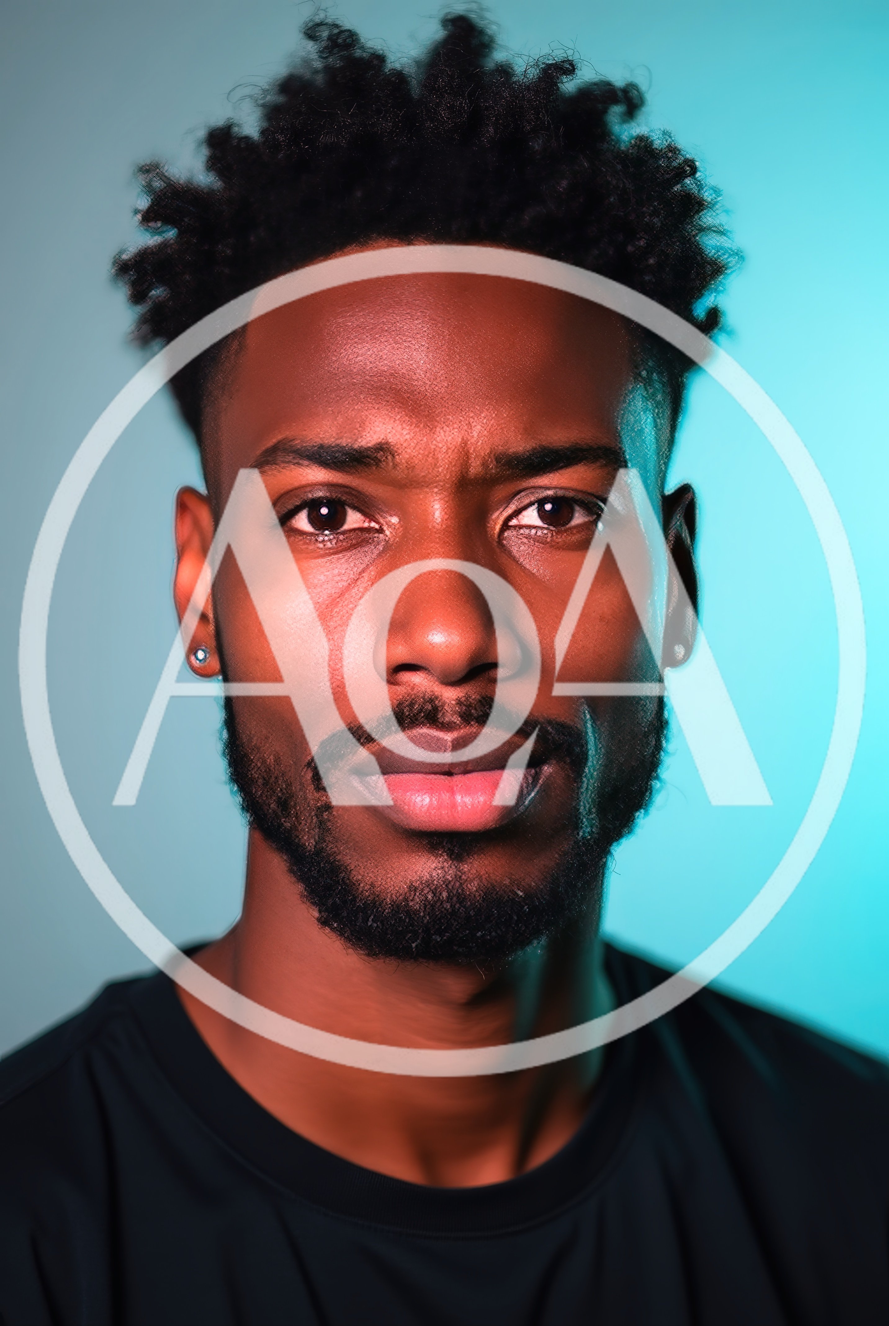 Portrait Of A Young Black Man With Stylish Hair